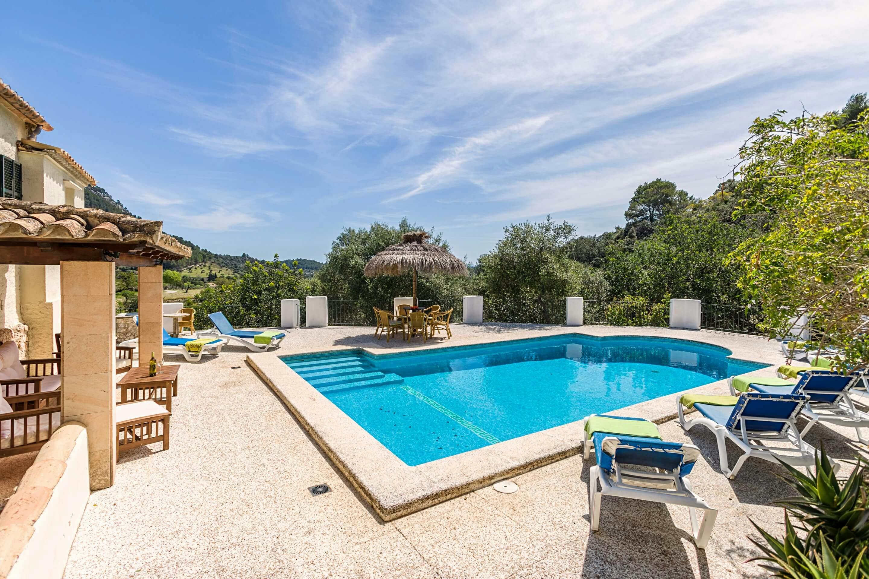 Villa Embat Llenaire Pollença-739036: Beautiful 4-Bedroom Apartment with Seaview and Pool, Pollença