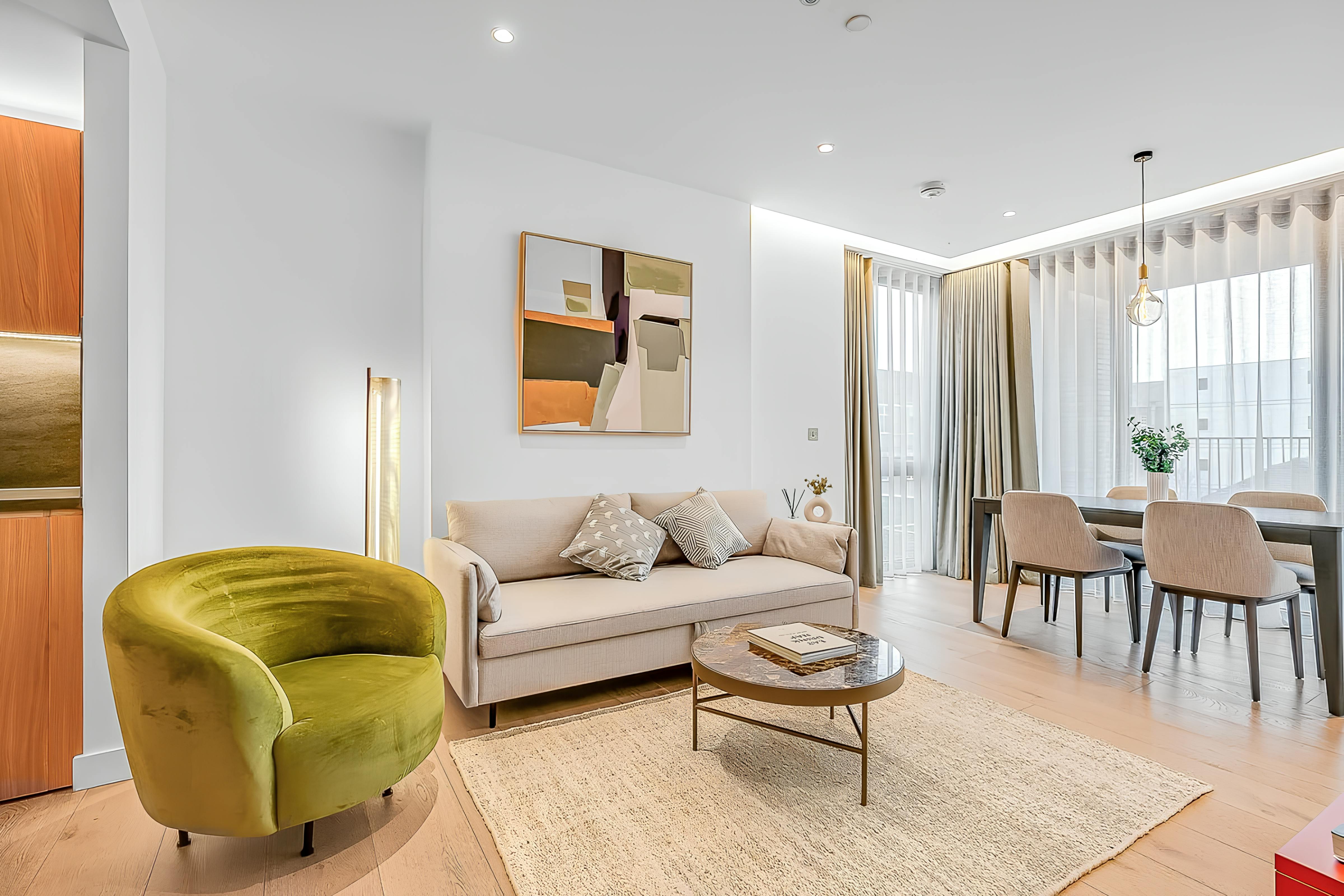 House Lysias Caledonian Kings Cross: Contemporary 2-Bedroom Apartment with Balcony and Gym Access, Kings Cross London