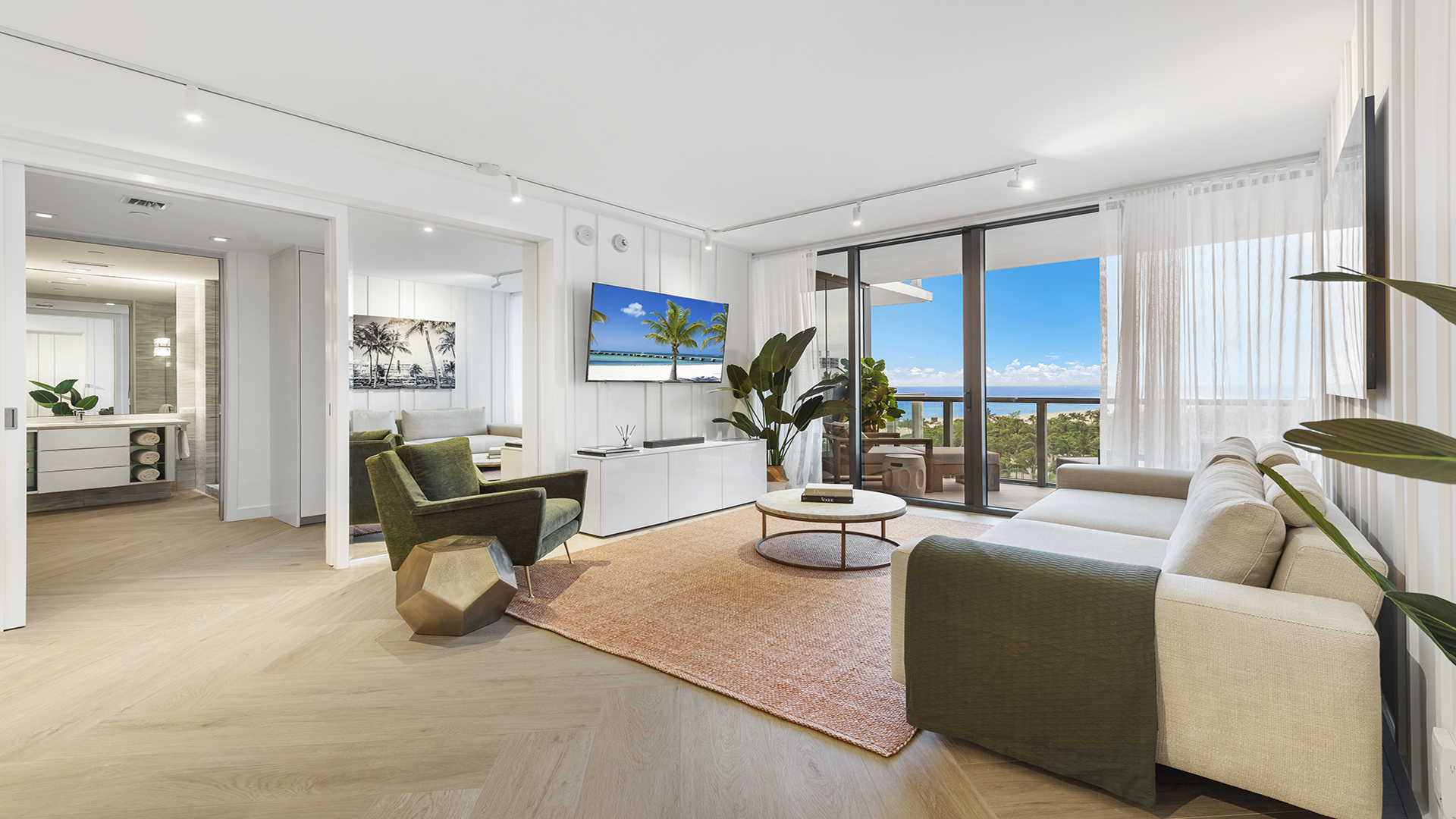 House Mangrove Miami: Luxury 3-Bedroom Apartment with Seaview and Pool, Miami Beach