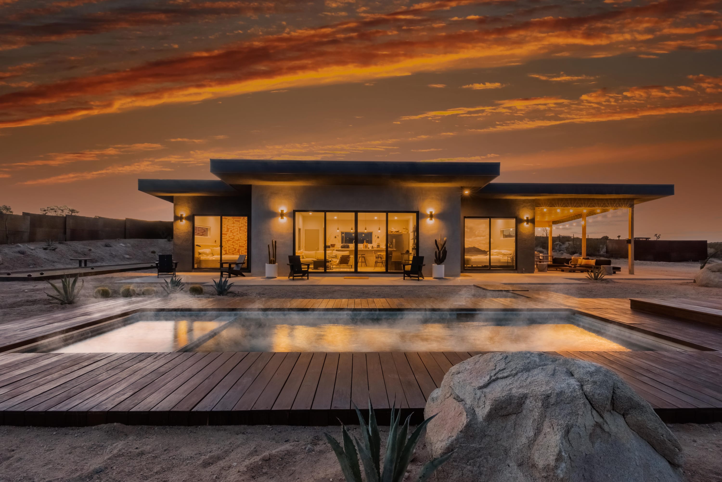 Villa Safran Queen Valley Joshua Tree: 2-Bedroom Apartment with Pool and Hot Tub, Joshua Tree