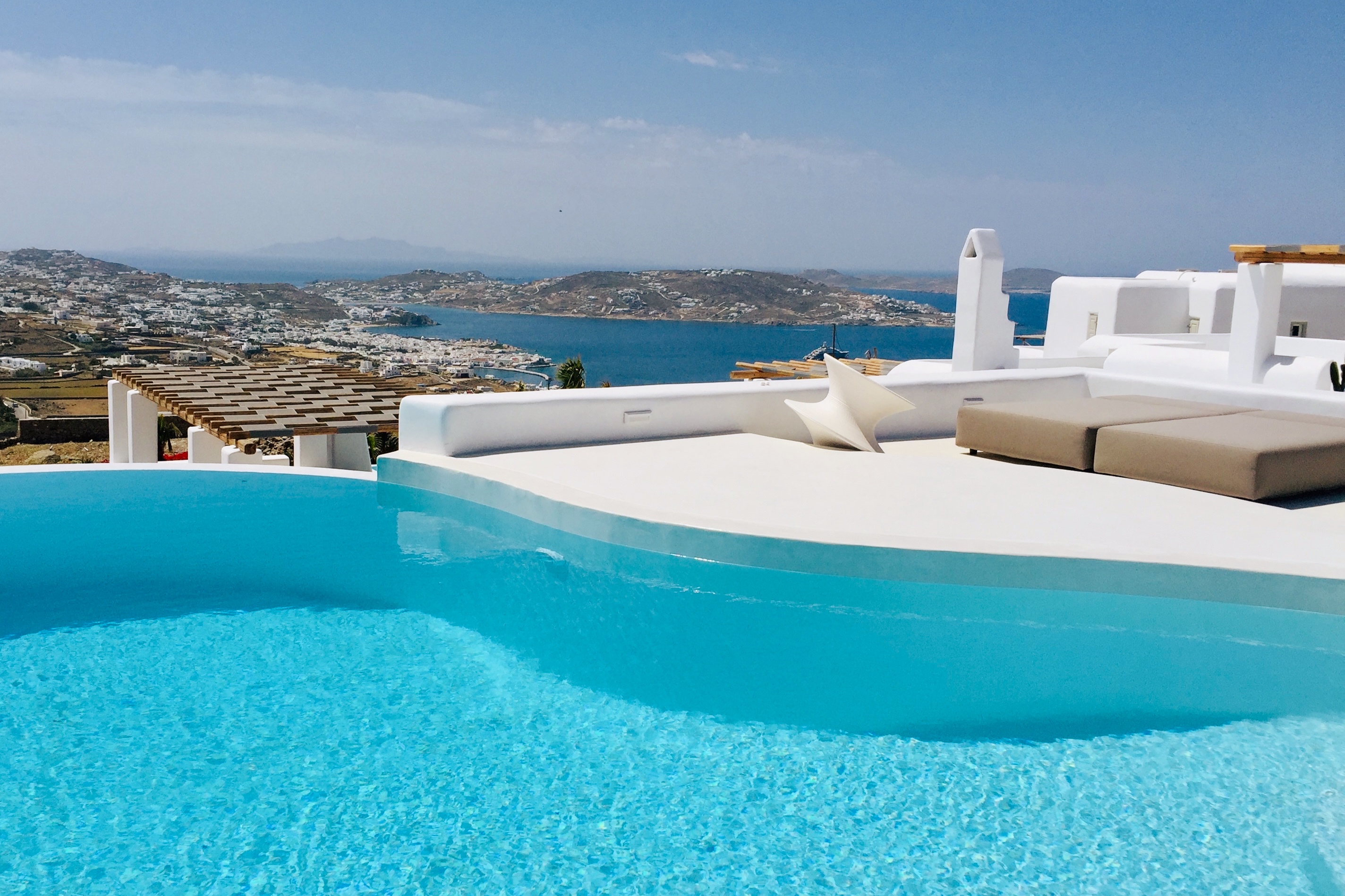 Villa Agrari Tourlos: Stylish 2-Bedroom Apartment with Private Pool and Sea Views in Tourlos