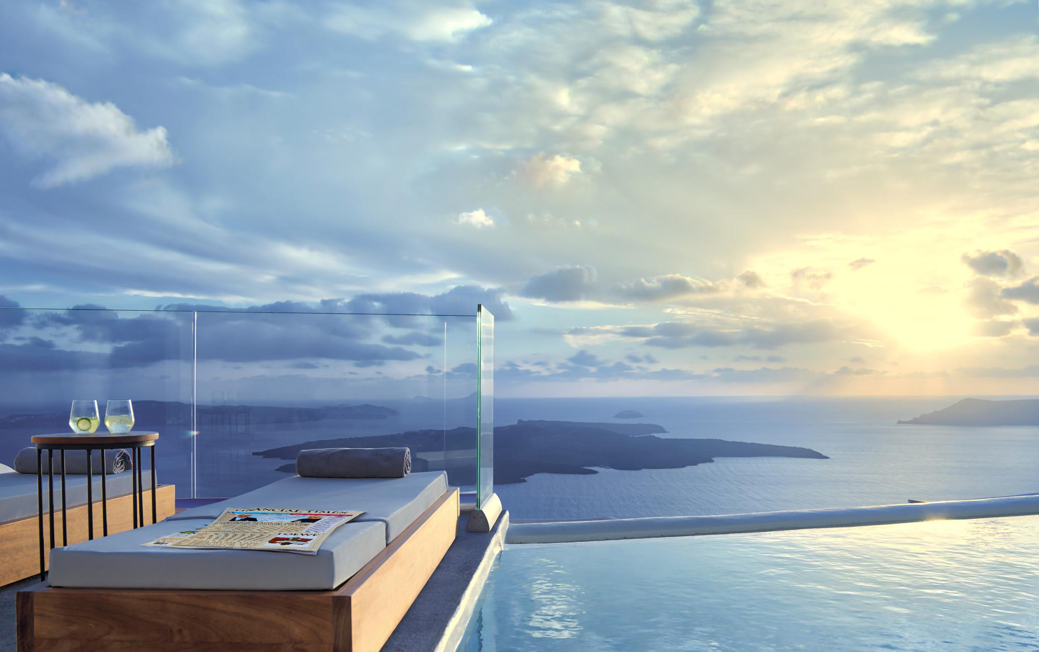 Villa Anemomilos Santorini: Elegant 2-Bedroom Apartment with Infinity Pool and Sea Views, Santorini