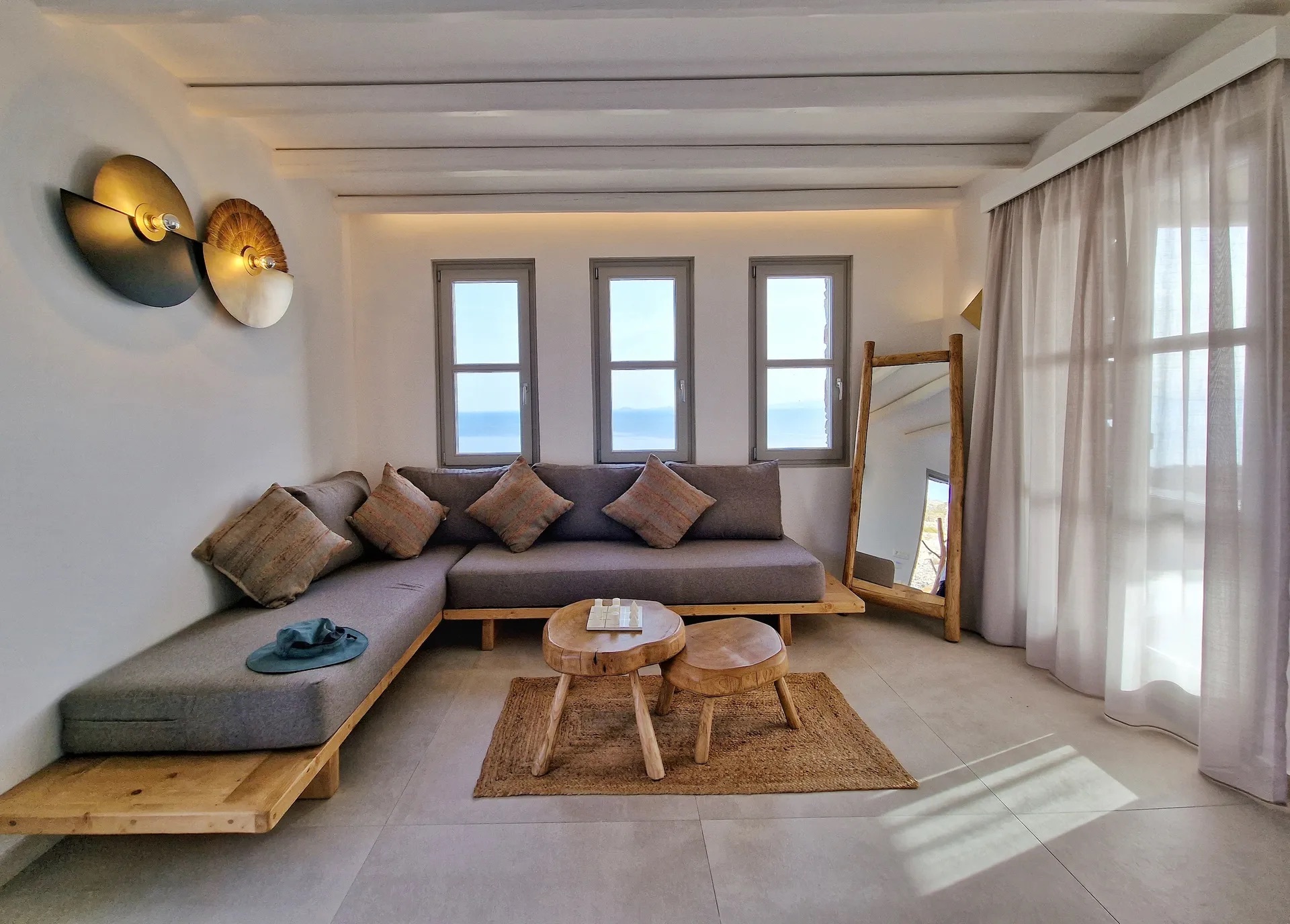 Villa Zephyros Pyrgos Greece: Romantic 1-Bedroom Luxury Villa with Private Pool and Sea View, Santorini