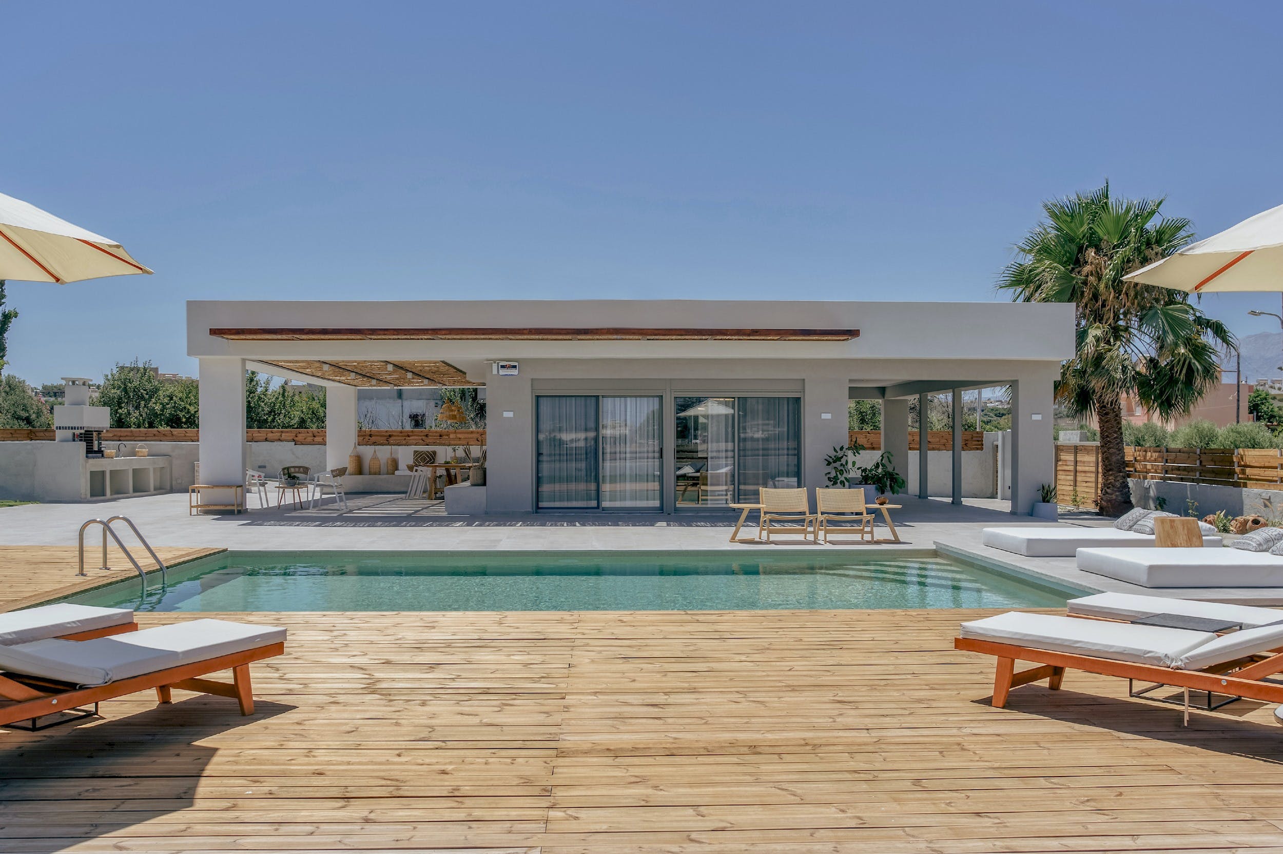 Villa Lefki Ammoudara Heraklion Town: Luxury 2-Bedroom Villa with Private Pool and Sea Views, Heraklion