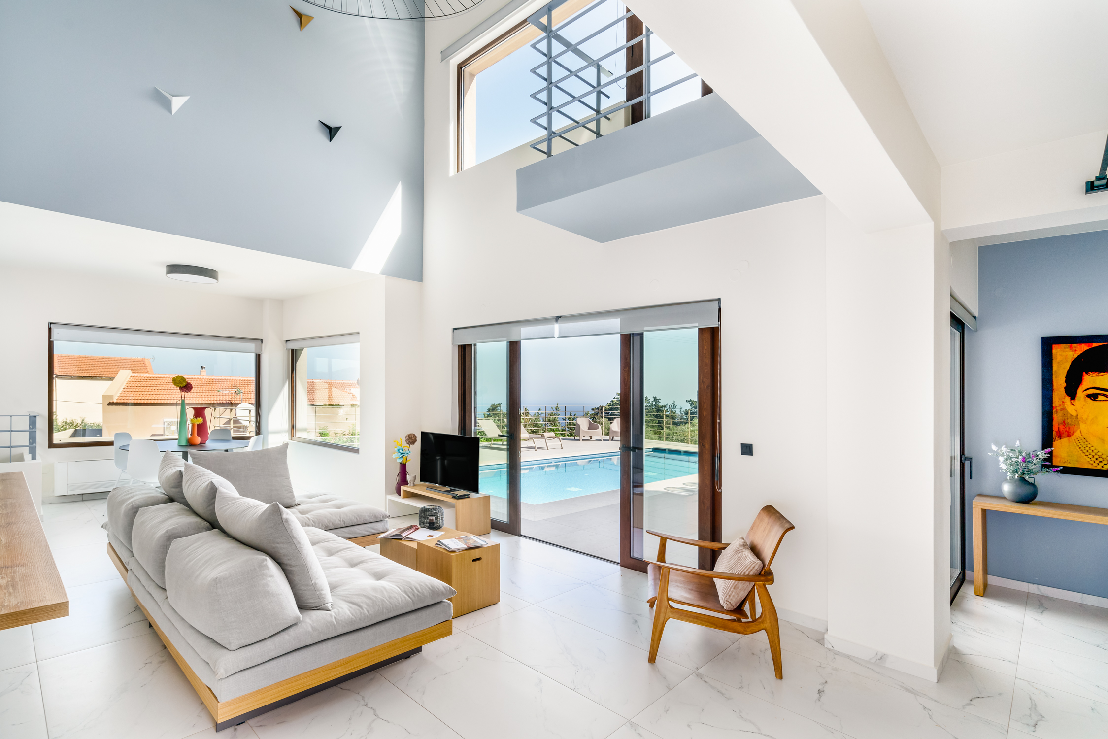 Villa Kourna Kokkino: Spacious 4-Bedroom Apartment with Private Pool and Sea Views, Kokkino Chorio