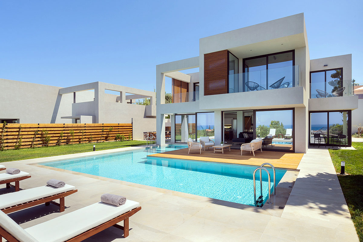 Villa Lefkos Keras Agia Marina: Luxury 4-Bedroom Apartment with Pool and Seaview, Agia Marina