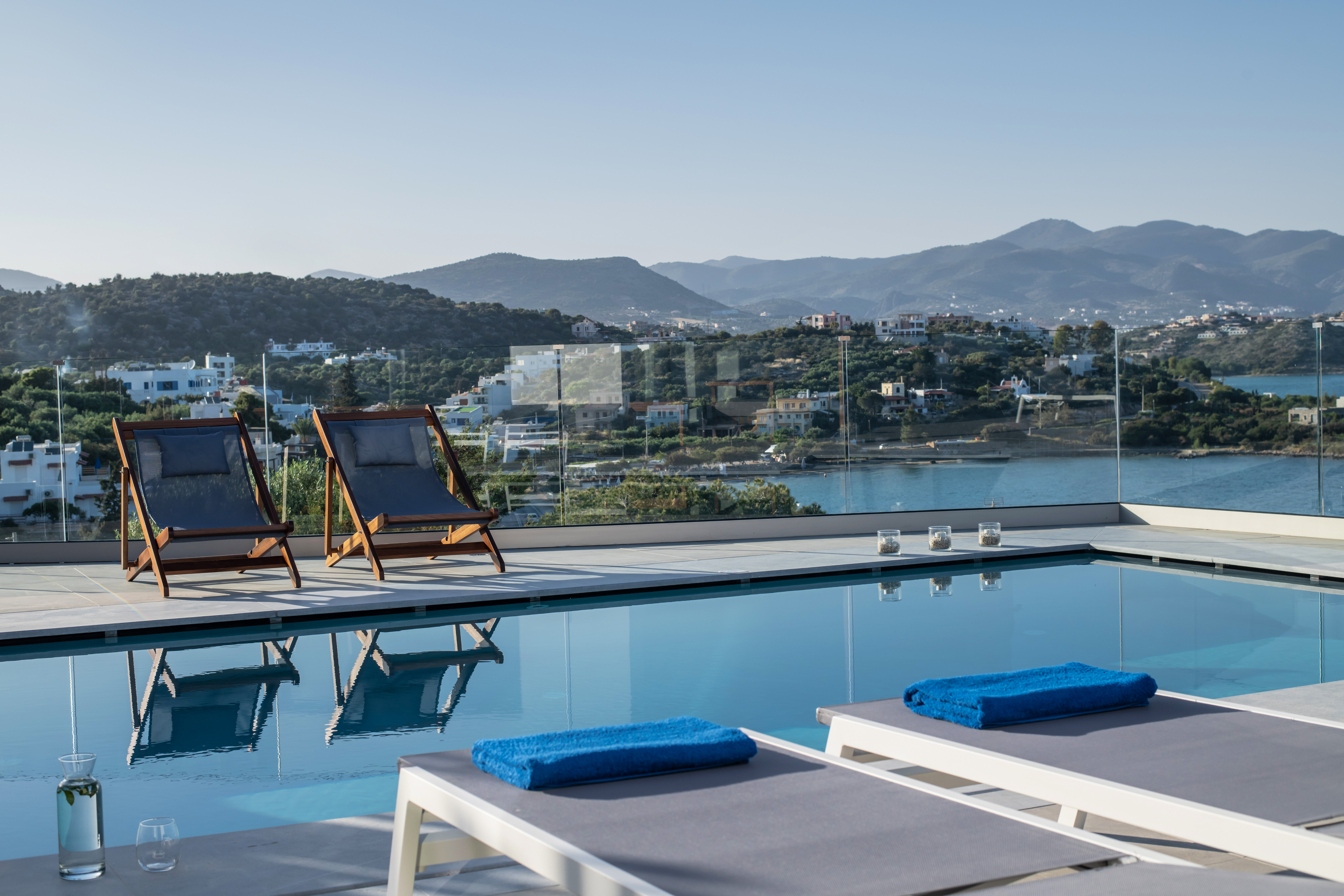 Villa Ostria Sarakina Agios Nikolaos Town: Luxury 4-Bedroom Apartment with Seaview and Pool, Agios Nikolaos
