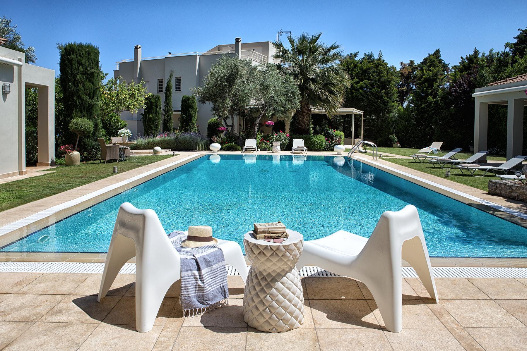 Villa Lefkos Olimpi Greece: Spacious 8-Bedroom Villa with Seaview and Pool, Euboea