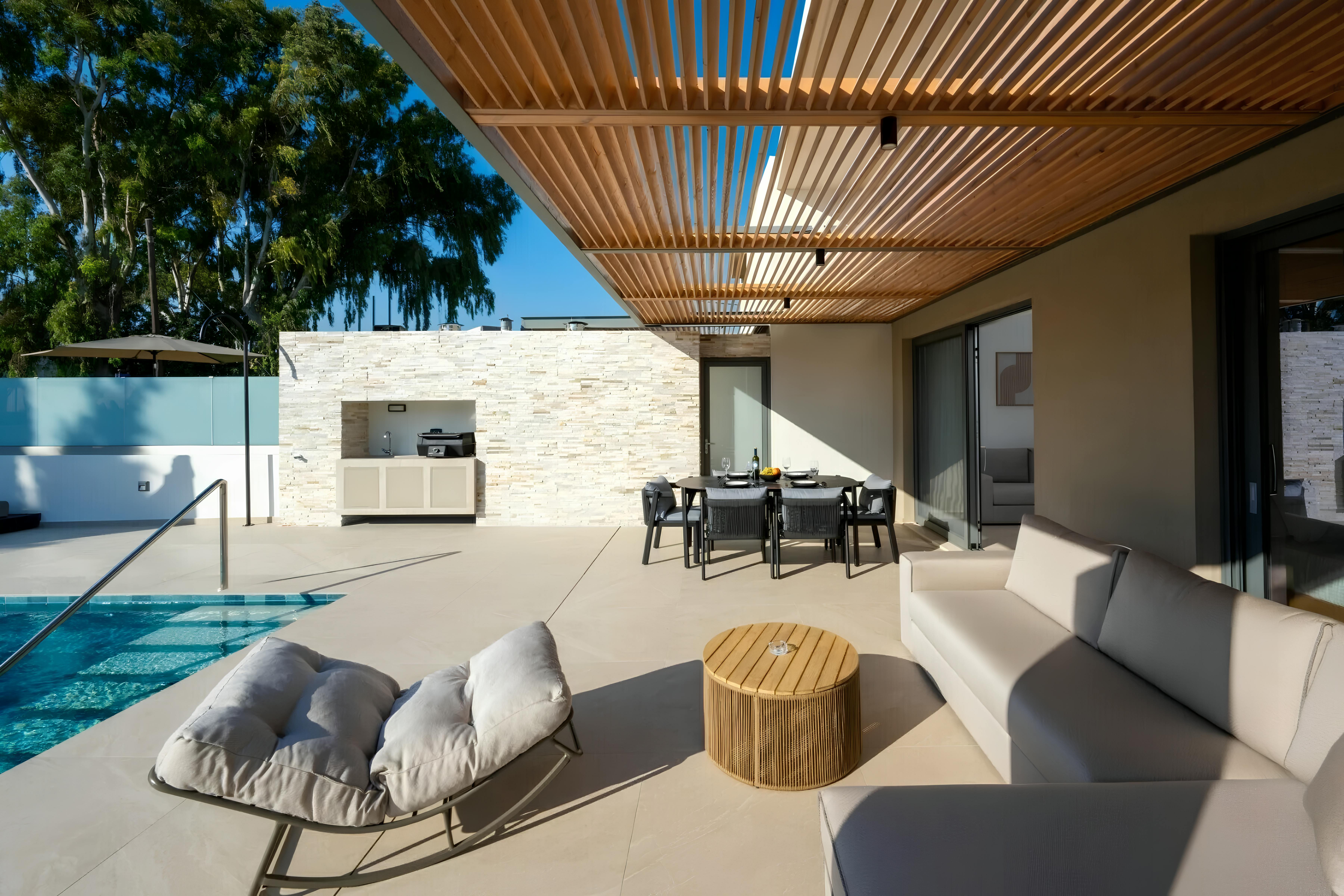 Villa Lefkos Marin Ixia: Luxury 2-Bedroom Villa with Private Pool and Sea Views, Ixia