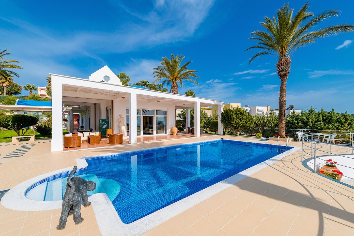 Villa Ostria Charaketos Ixia: Spacious 4-Bedroom Apartment with Seaview and Pool, Rhodes