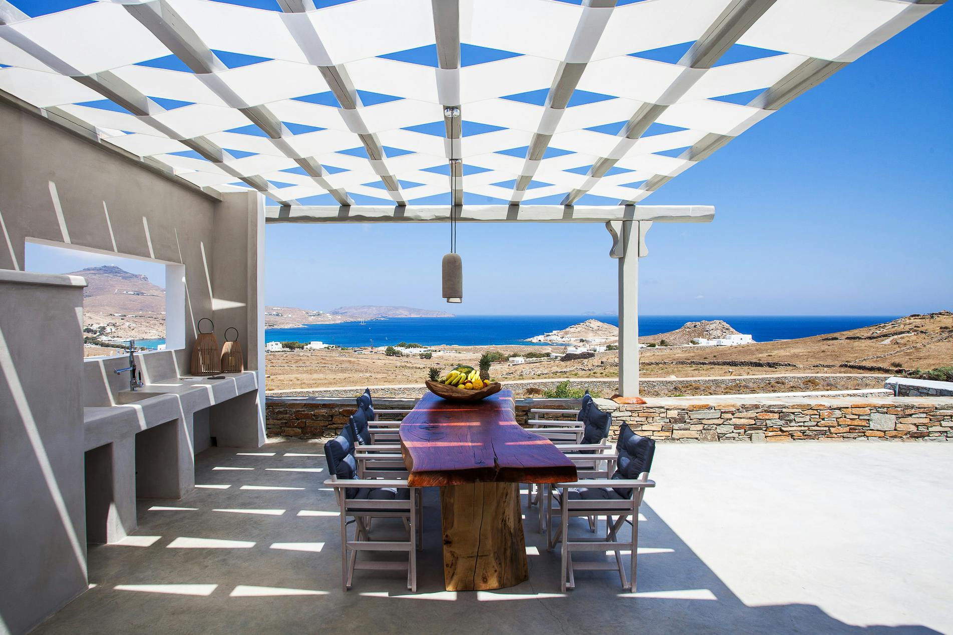 Villa Lysias Agios Sostis Kalafati: Luxury 4-Bedroom Villa with Seaview and Pool, Mykonos