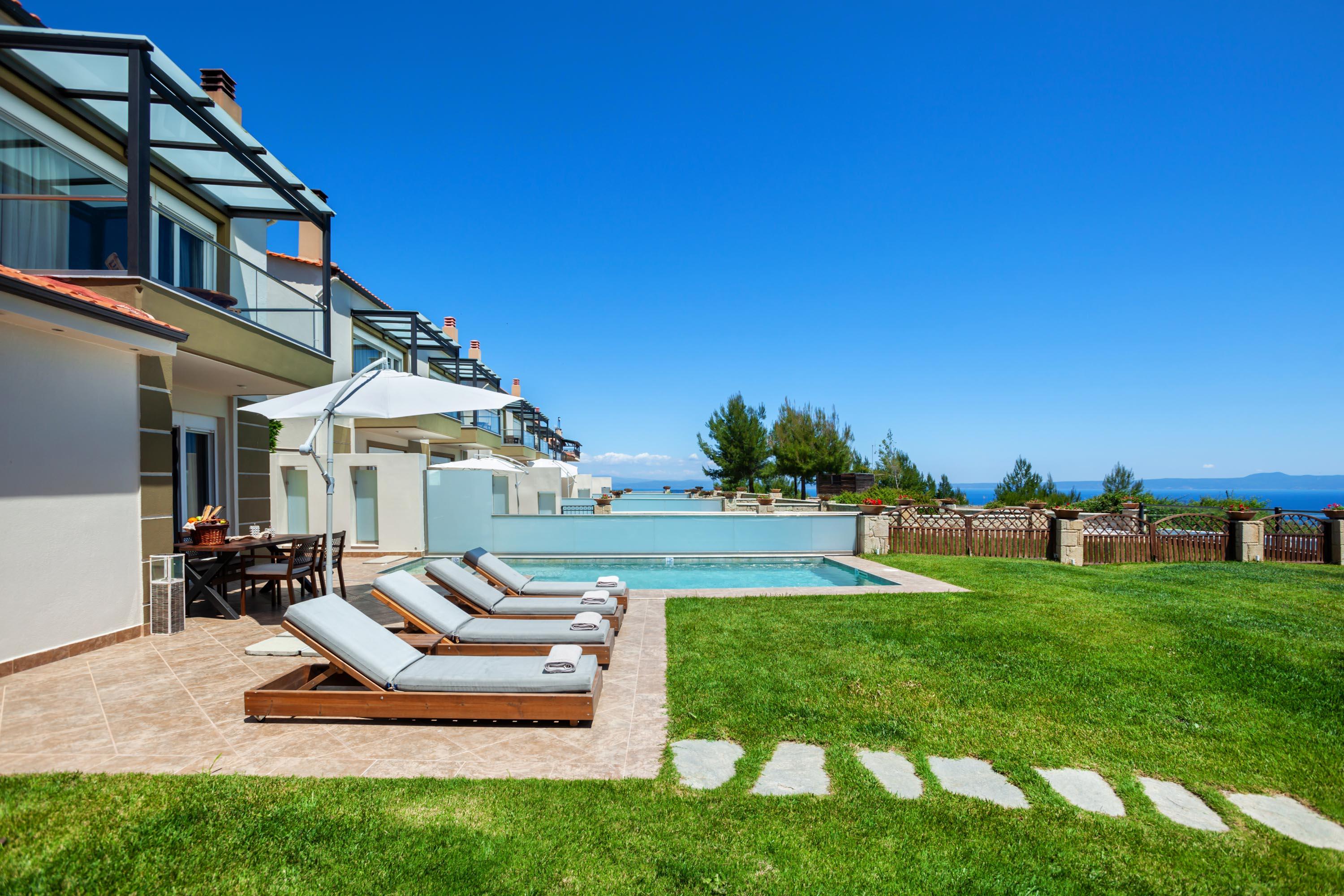 Villa Kyanos NeaFokea Kassandreia: Luxury 3-Bedroom Apartment with Pool and Seaview, Kassandreia
