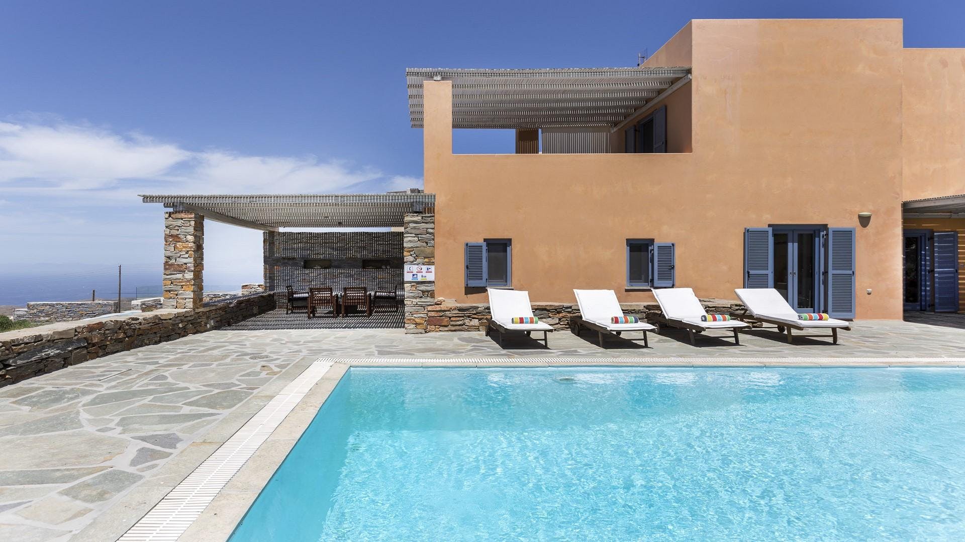 Villa Lefki Koressos Kea: 4-Bedroom Apartment with Sea View and Pool, Kea Greece
