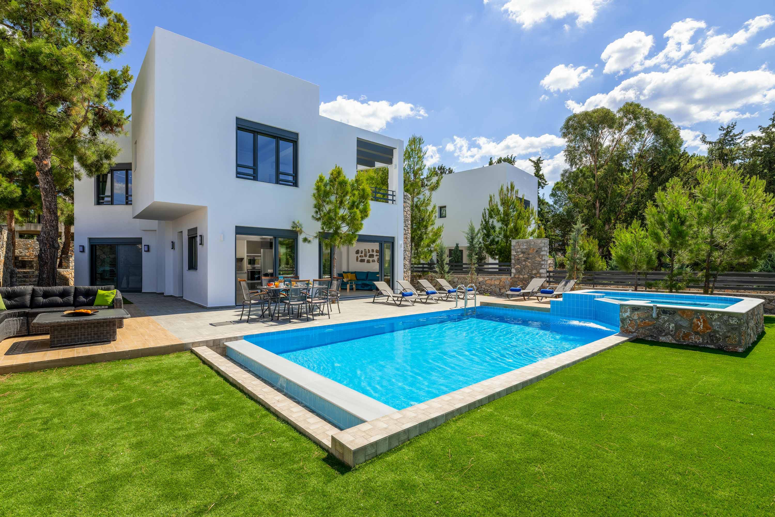 Villa Lefki Monolithos Lardos: Luxury 3-Bedroom Apartment with Seaview and Pool, Lardos