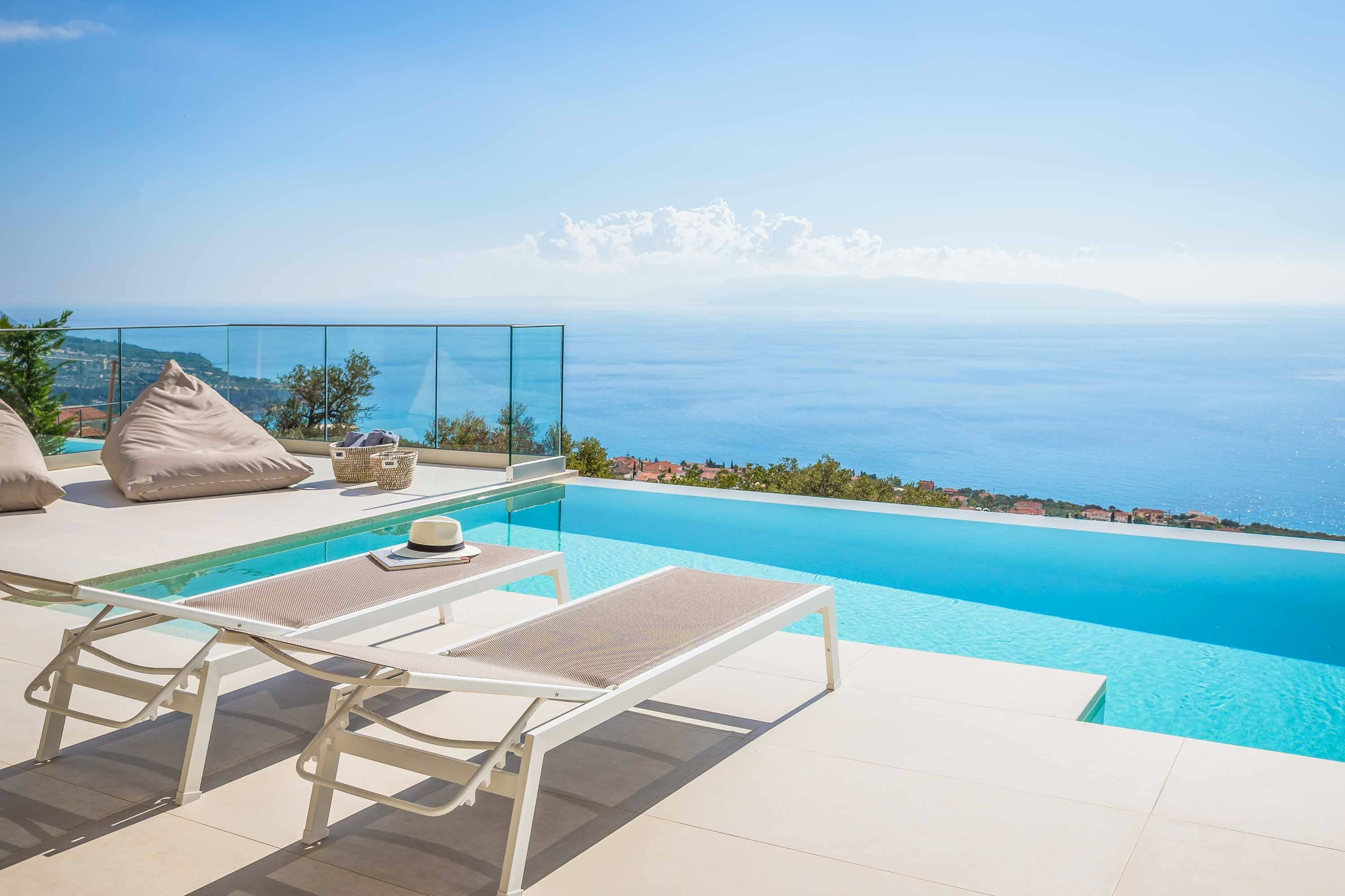 Villa Lefki Agnontas Livathos: Chic 1-Bedroom Apartment with Seaview and Pool, Livathos