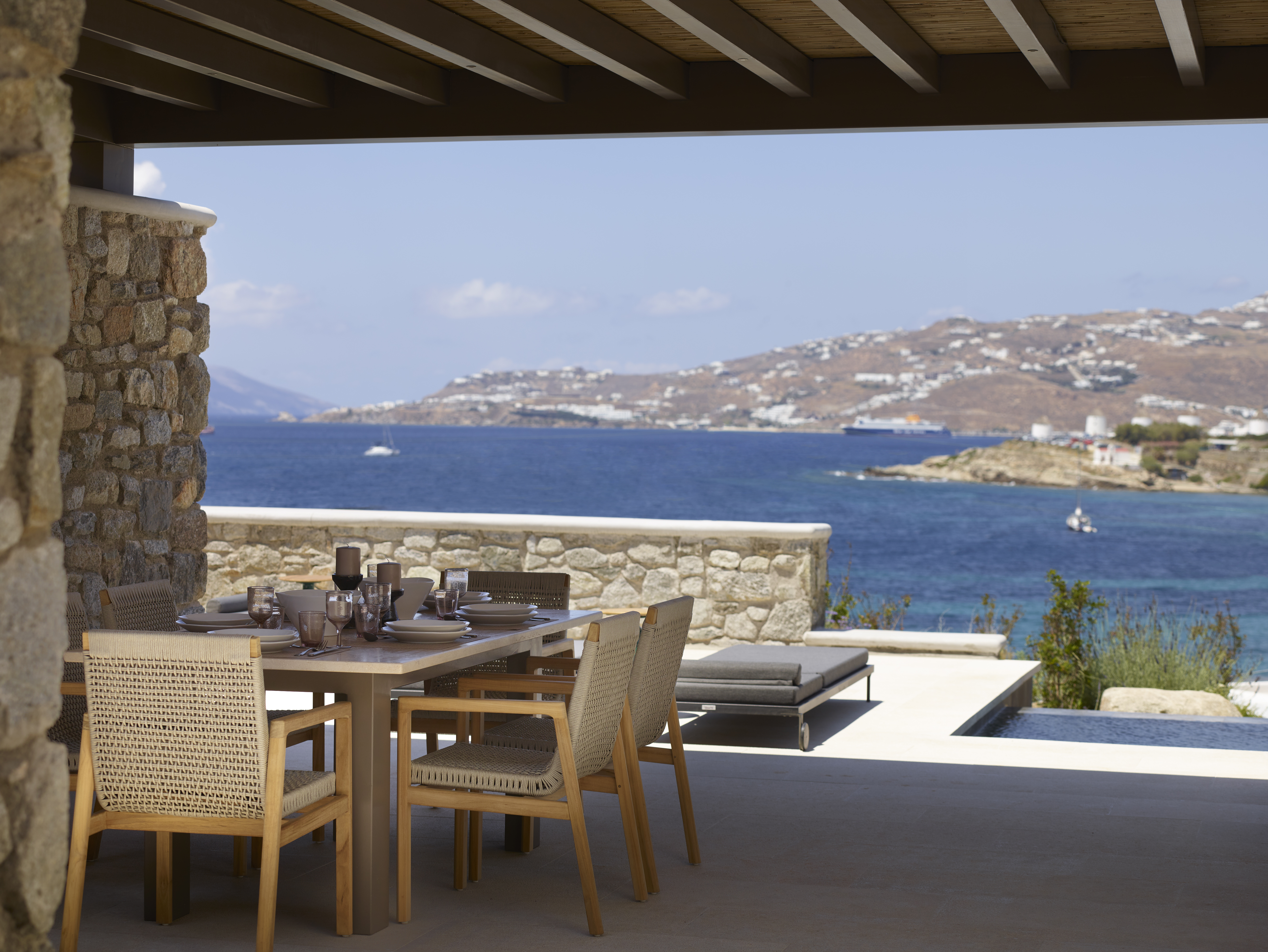Villa Lysias Lakka Mykonos Town: Luxury 3-Bedroom Villa with Seaviews and Pool, Mykonos Town