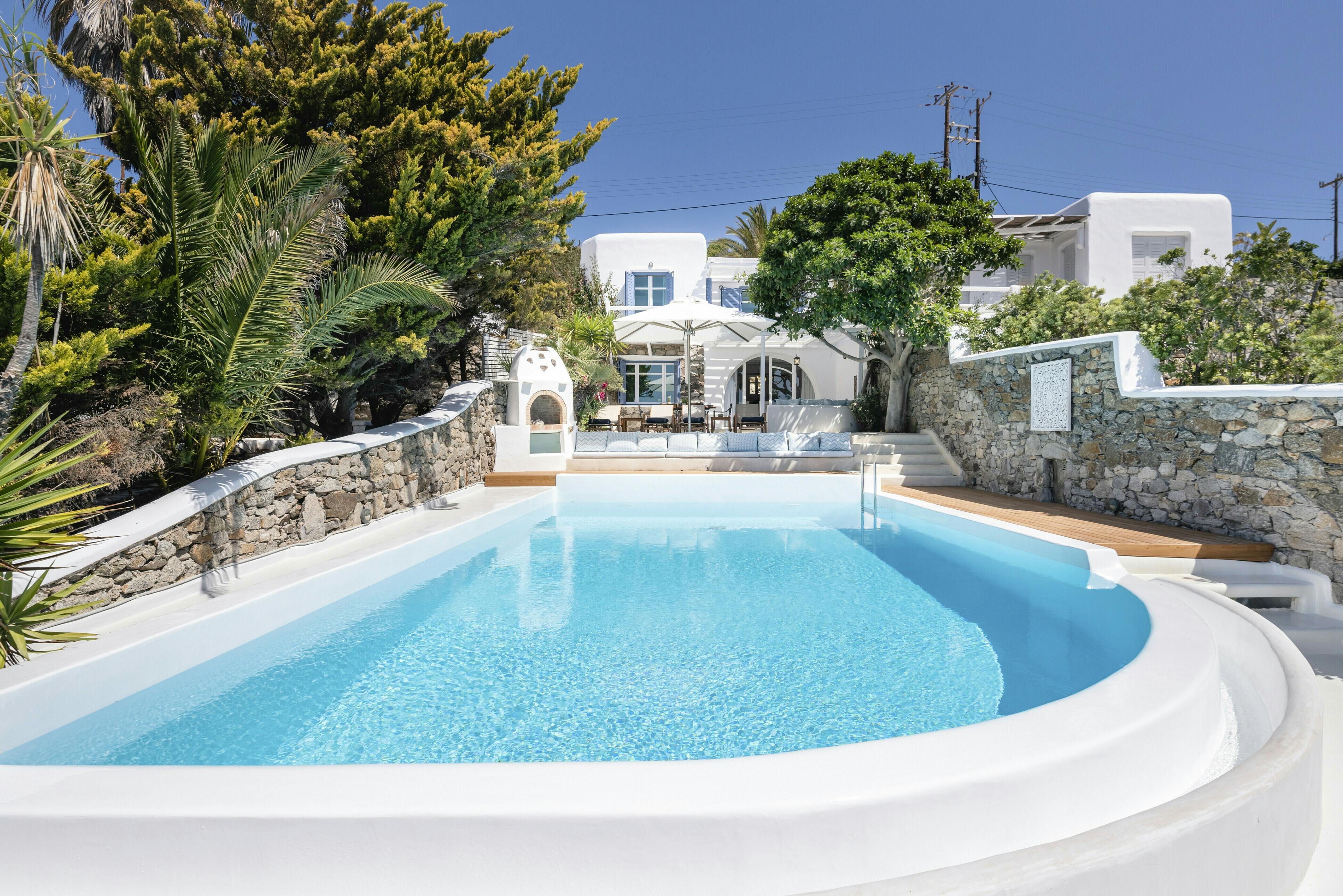 Villa Chrysos Fokos Mykonos: Luxury 3-Bedroom Villa with Seaview and Pool, Mykonos