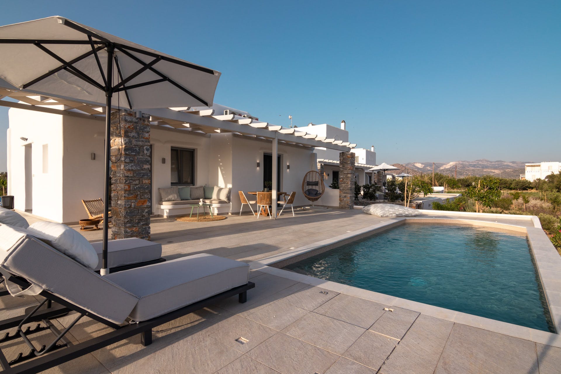 Villa Lysias Apollon Naxos: Chic 1-Bedroom Apartment with Private Pool and Sea Views, Naxos Greece