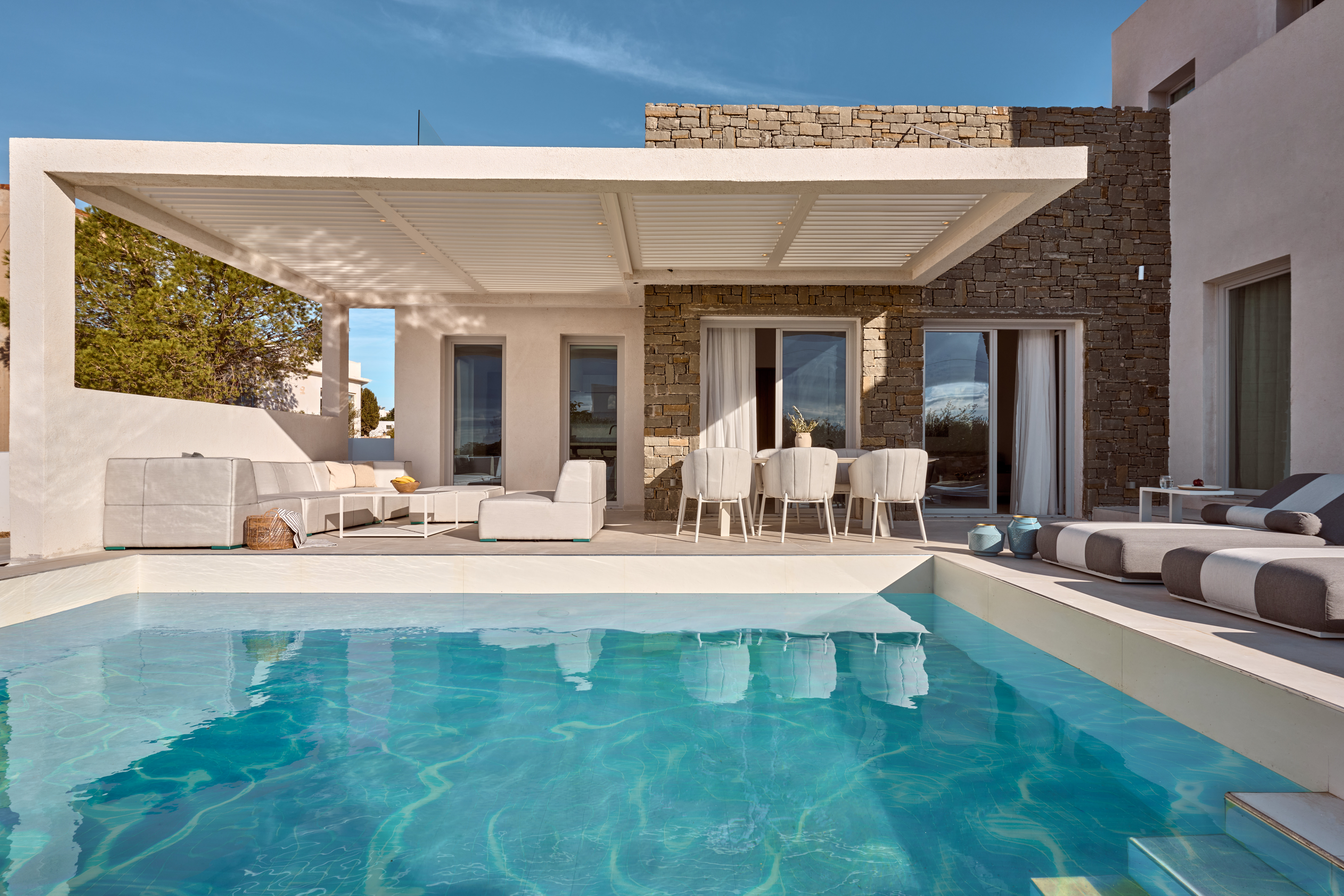Villa Lefki Agkali Paros: Luxury 4-Bedroom Villa with Seaview and Pool, Paros