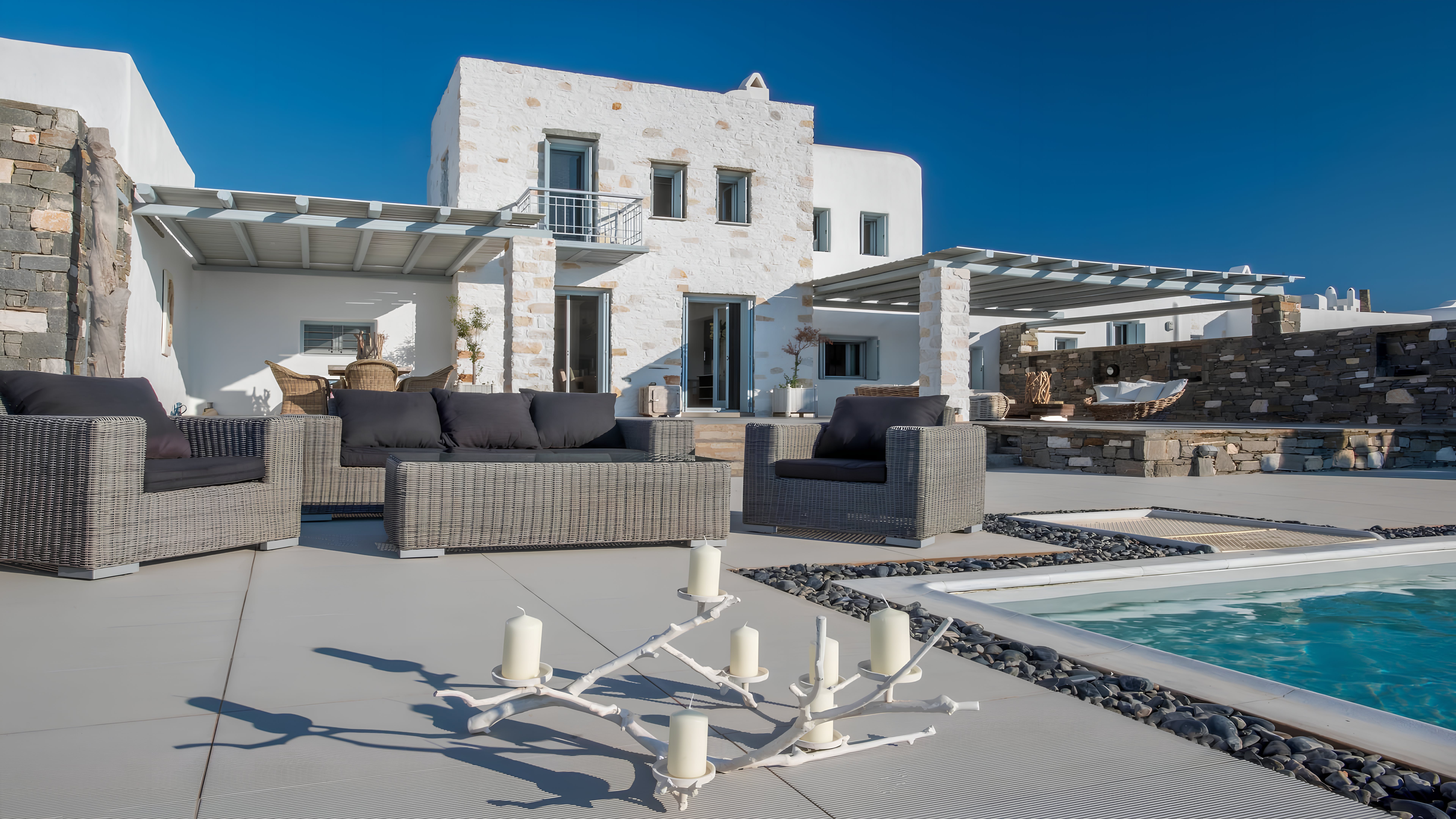 Villa Lysias Marpissa Paros-720437: Luxury 4-Bedroom Apartment with Sea View and Pool, Paros