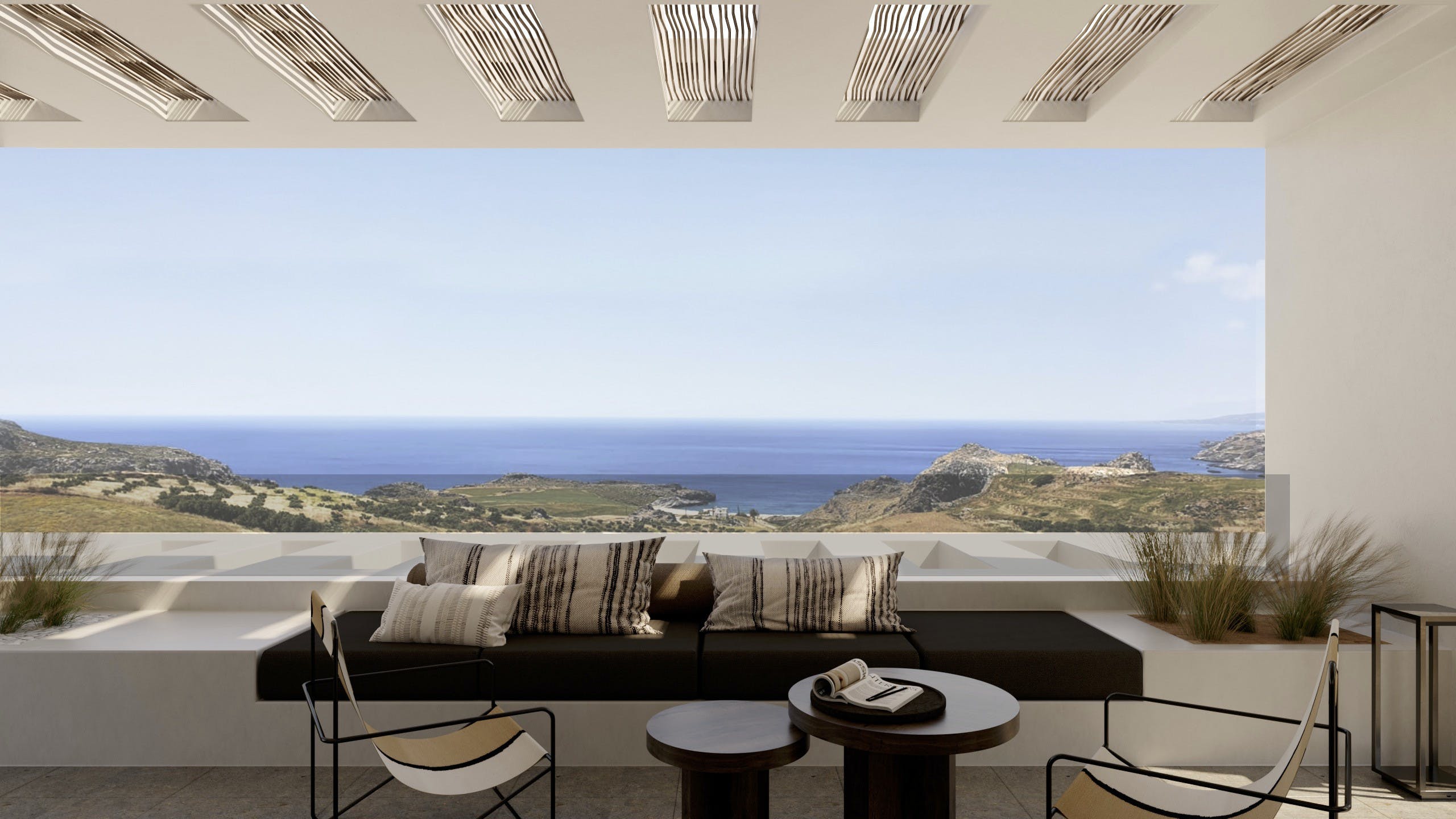 Villa Kyanos Damnoni Plakias: Luxury 4-Bedroom Apartment with Infinity Pool and Sea Views, Plakias