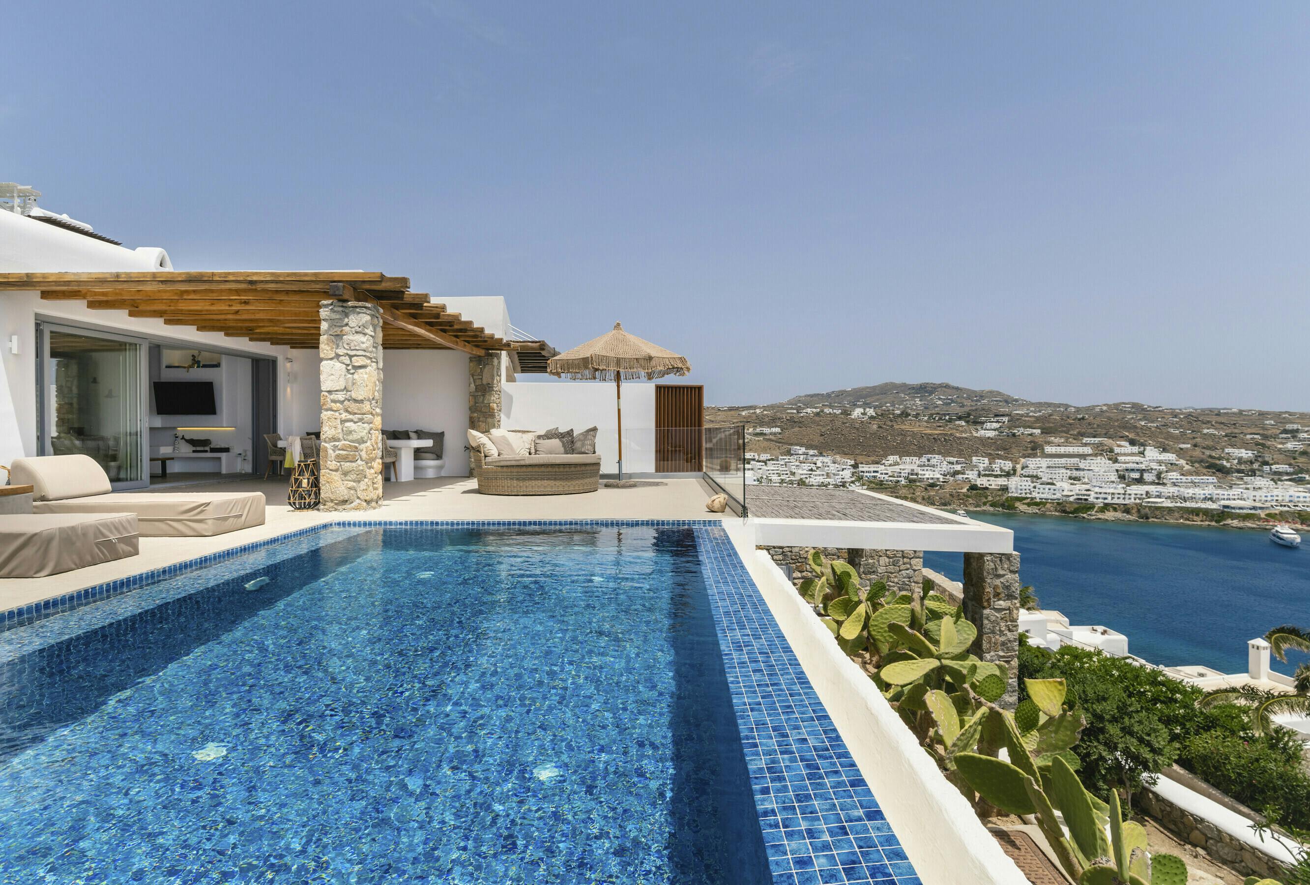 Villa Kyanos Agios Ioannis Platis Gialos: Luxury 4-Bedroom Villa with Infinity Pool, Platis Gialos, Mykonos