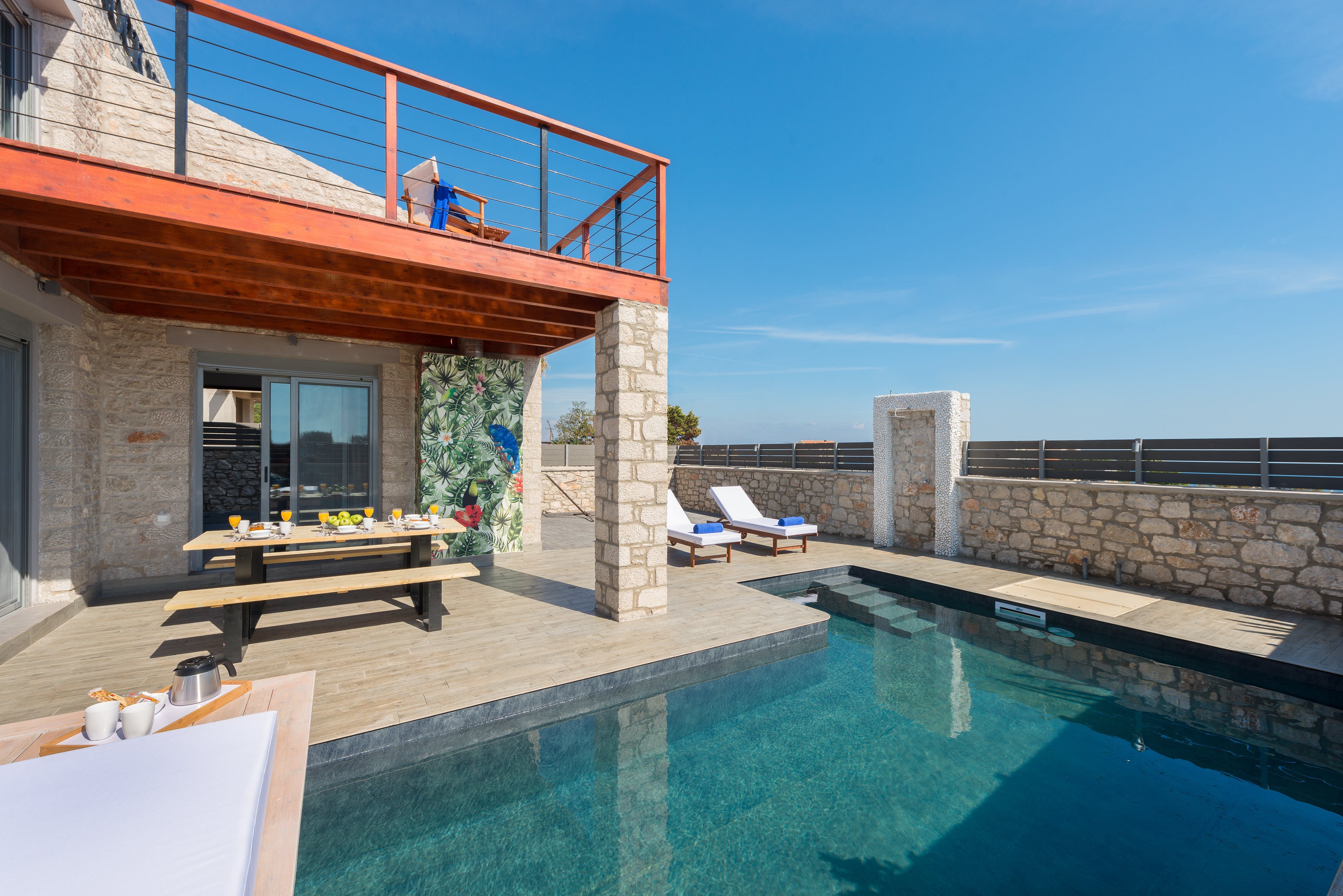 Villa Lefki Vathy Plimmiri: Spacious 5-Bedroom Apartment with Pool and Sea Views, Rhodes
