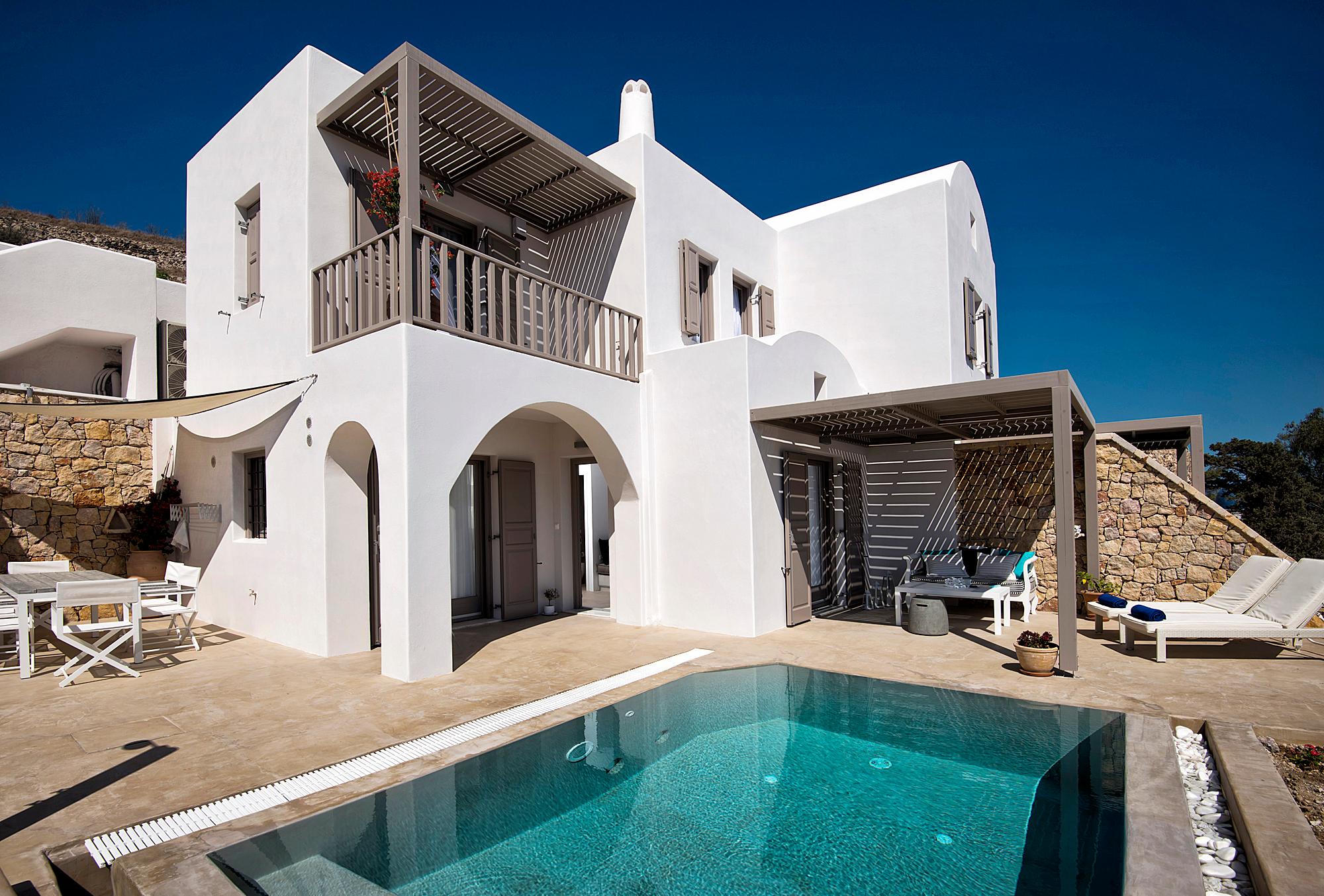 Villa Lefkos Akrotiri Santorini: Luxury 5-Bedroom Apartment with Seaview and Pool, Santorini