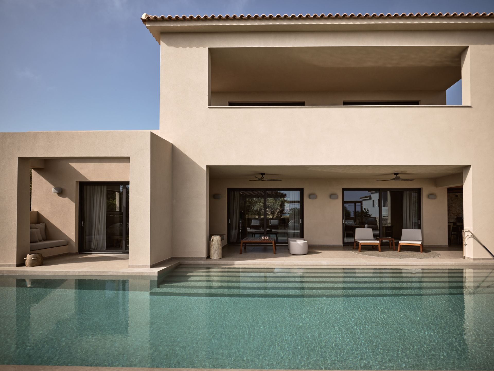 Villa Kyanos Bochali Zakynthos Town: Elegant 3-Bedroom Villa with Sea Views and Pool, Zakynthos