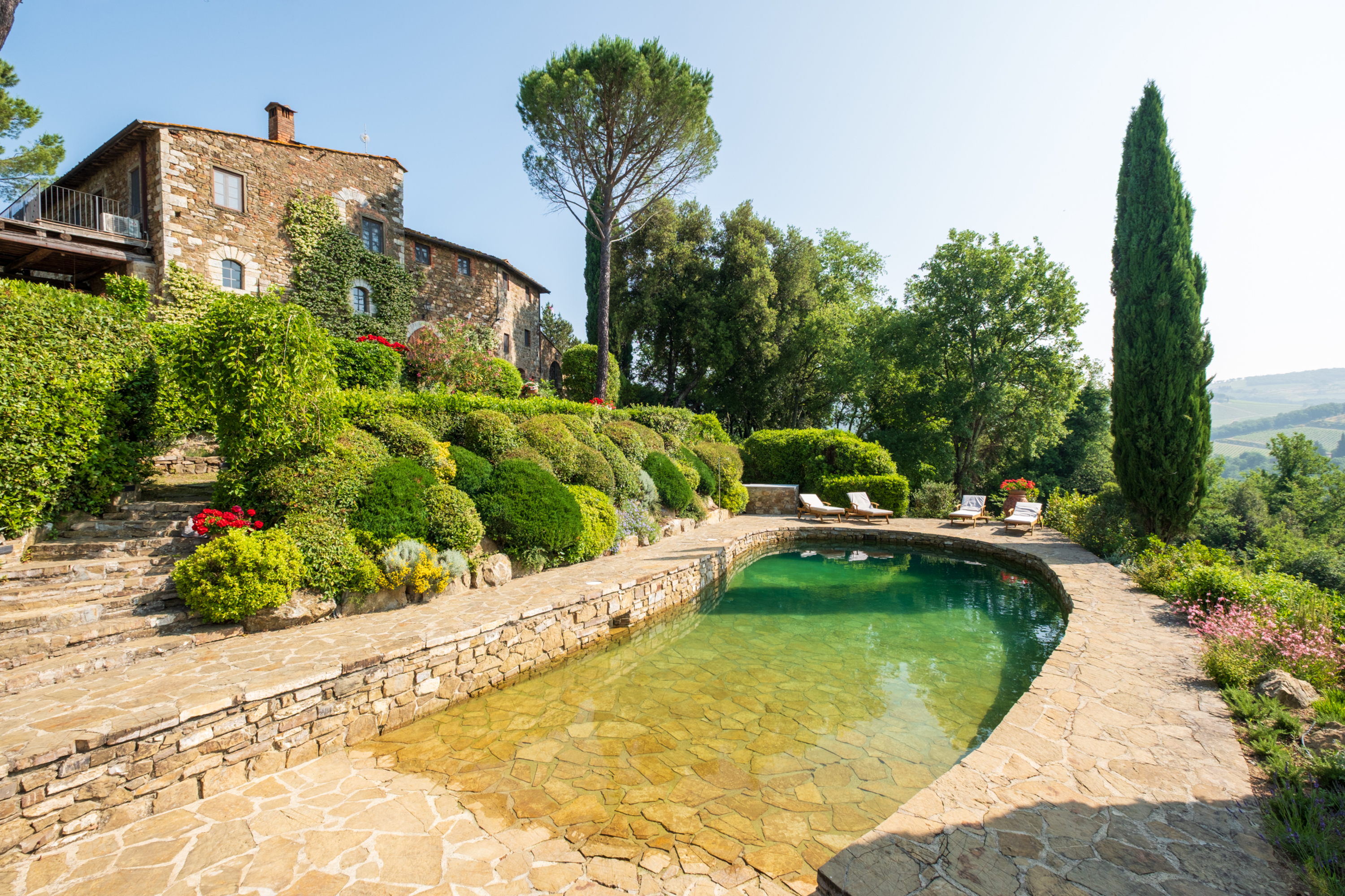 Villa Levante Montefioralle Chianti: Luxury 6-Bedroom Villa with Pool and Tennis Court, Chianti