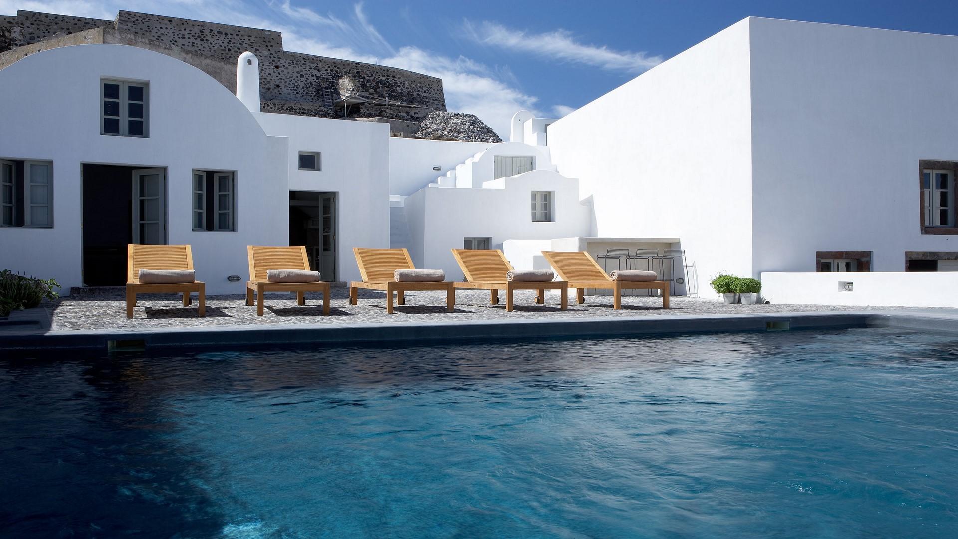 Villa Lefkos Vourvoulos Santorini-724358: Elegant 8-Bedroom Apartment with Seaview and Pool, Santorini
