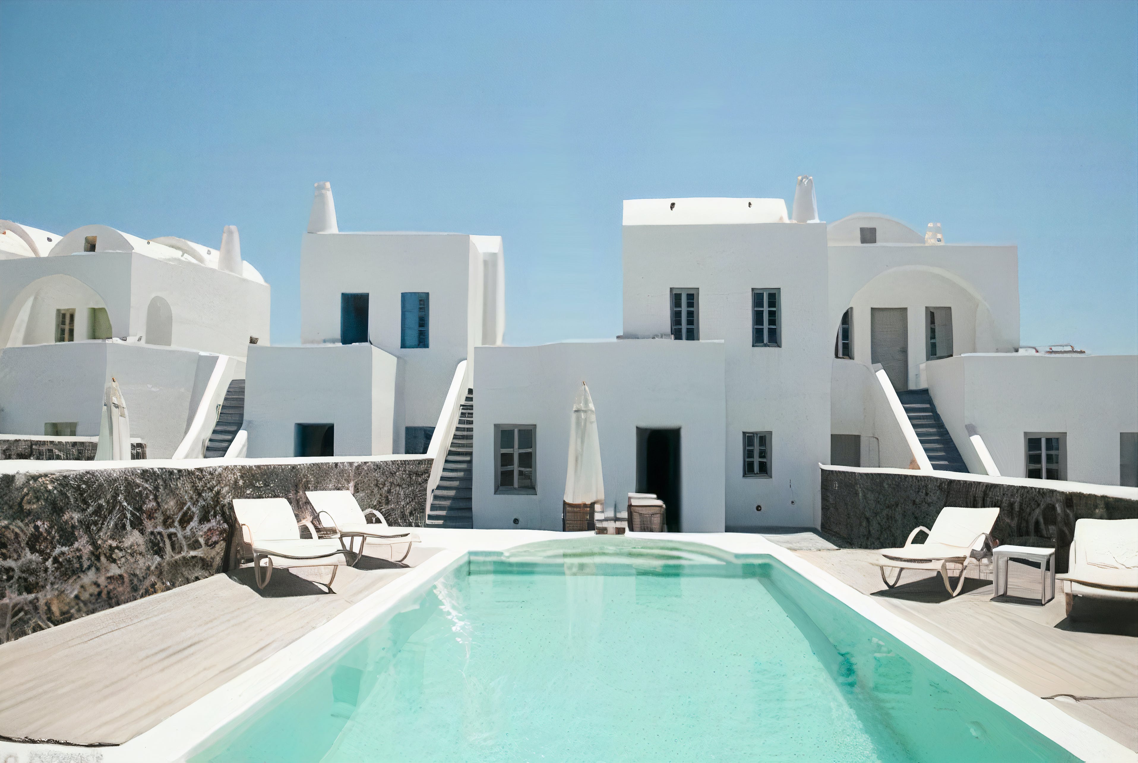 Villa Lysias Vourvoulos Santorini-712539: Luxury 3-Bedroom Apartment with Seaview and Pool, Santorini