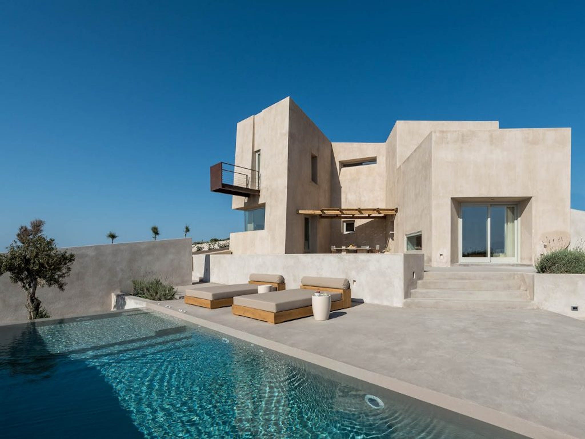 Villa Lefkos Vlychada Santorini-726873: Spacious 5-Bedroom Apartment with Seaview and Pool, Santorini