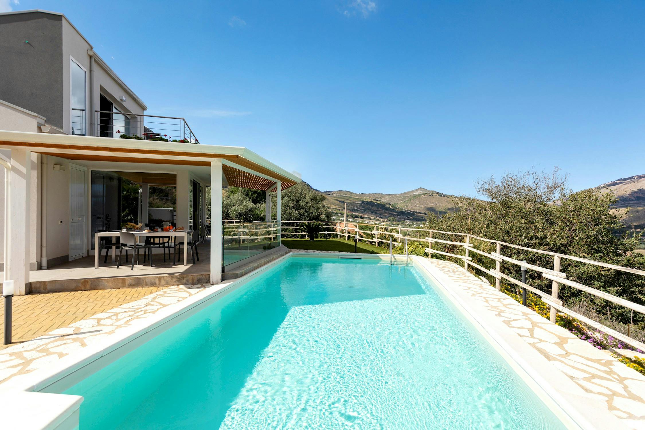 Villa Alba Marausa Trapani-726160: Stylish 2-Bedroom Villa with Pool and Sea Views, Trapani