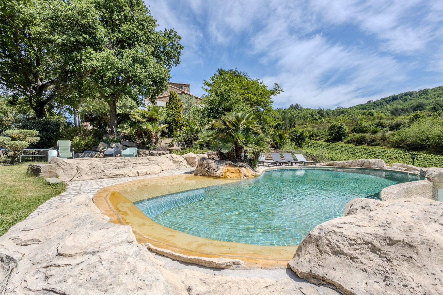 Château Glycine Florettes Languedoc: 7-Bedroom Restored Castle with Infinity Pool and Spa in Lang