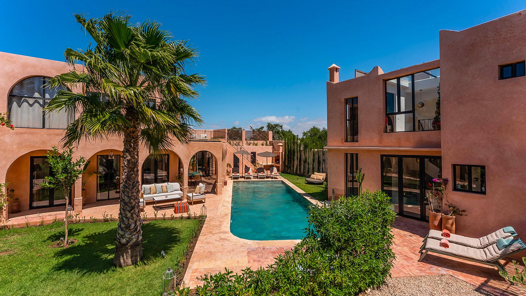 Dar Safran Palmeraie Marrakech: 6-Bedroom Villa with Heated Pool and Spa Near Essaouira, Mor
