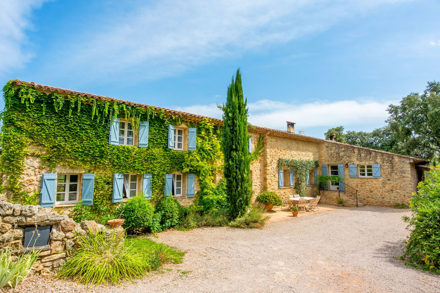 Mas Cyprès Mougins Riviera: 5-Bedroom Provençal Farmhouse with Tennis Court and Spa on t