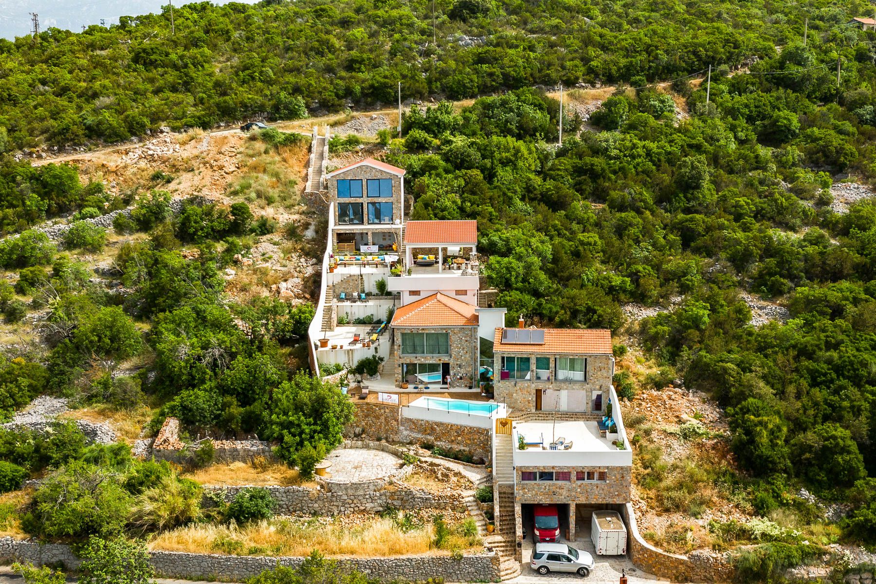 Vila Zlatna Stoliv Klinci: 8-Bedroom Hillside Estate with Panoramic Adriatic Views in K
