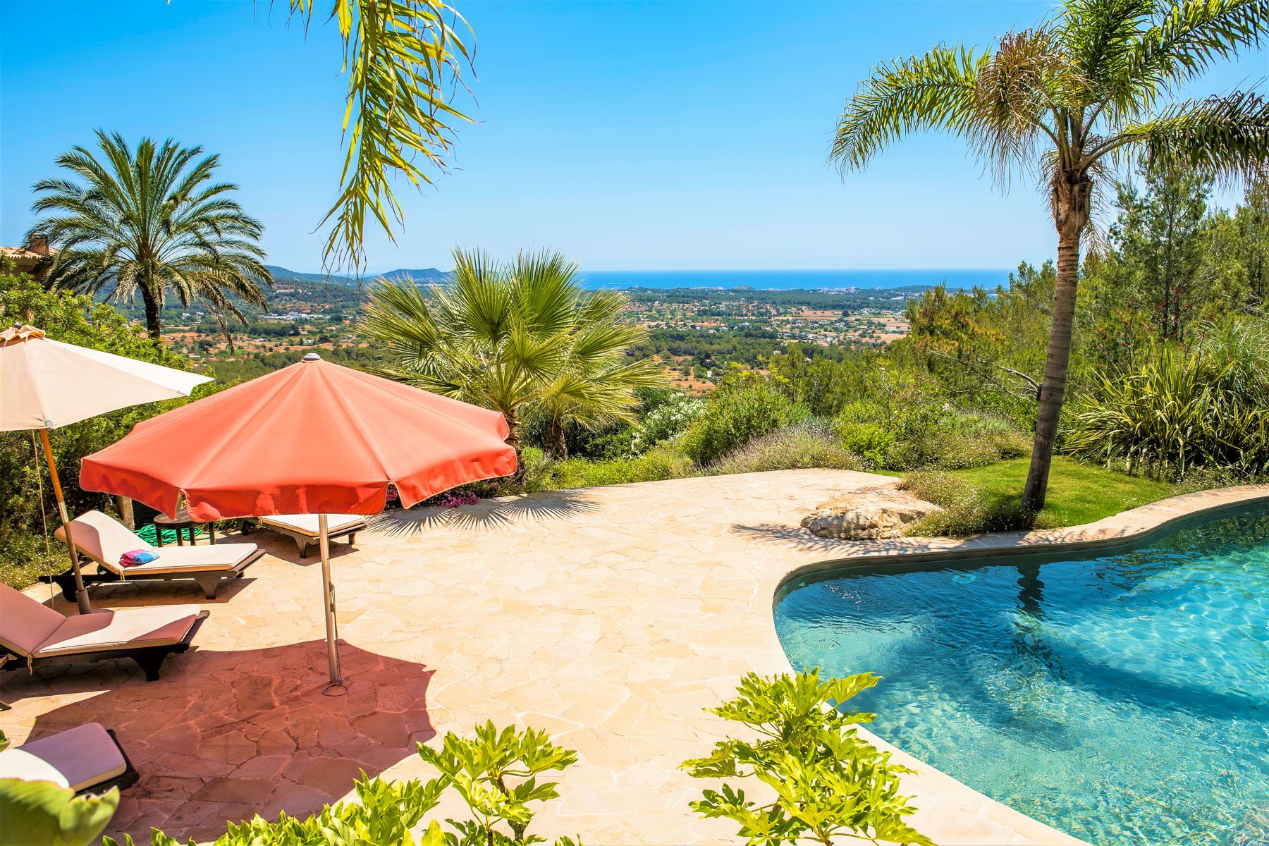 Villa Azahar Siesta Eulalia: 4-Bedroom Sea View Villa with Spa in Santa Eulalia, Ibiza