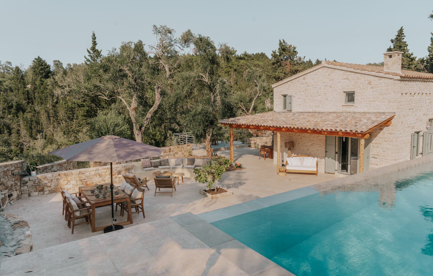 Villa Elaionas Lakka Paxos: 2-Bedroom Stone Villa with Private Pool and Hot Tub in Lakka
