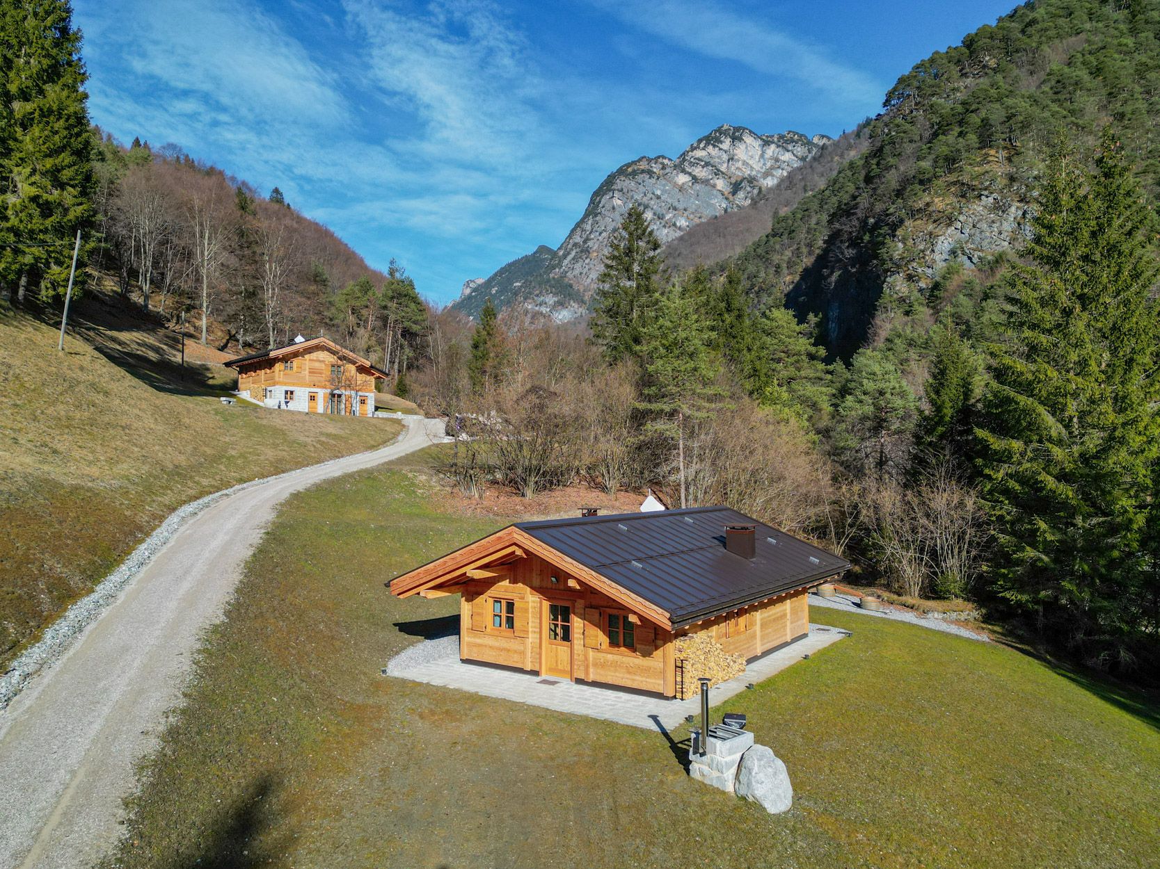 Baita Abete Algone Stenico: 1-Bedroom Larch Wood Chalet with Sauna in the Brenta Dolomit