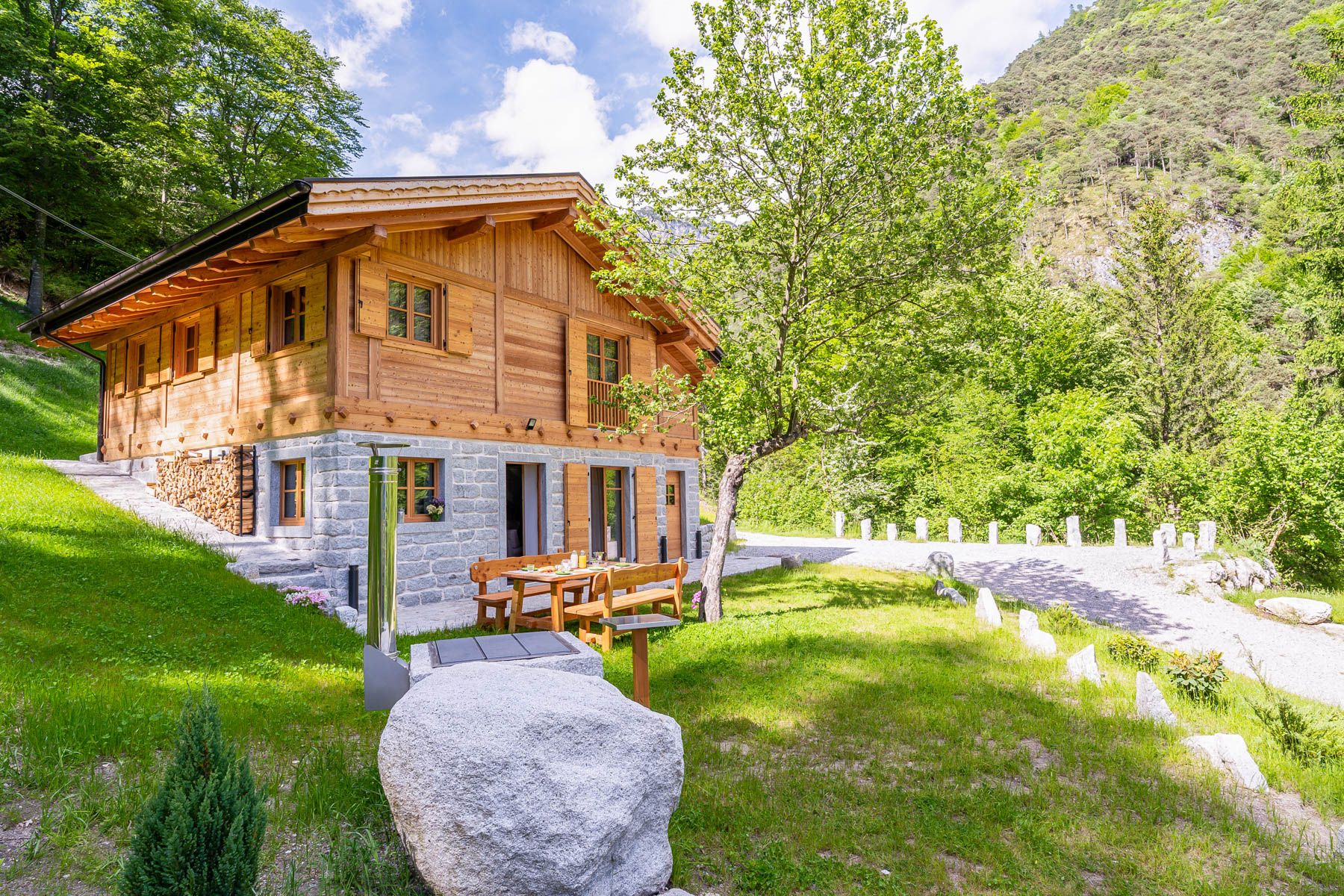 Baita Larice Algone Stenico: 3-Bedroom Dolomites Chalet with Spa and Ski Access in Val Al