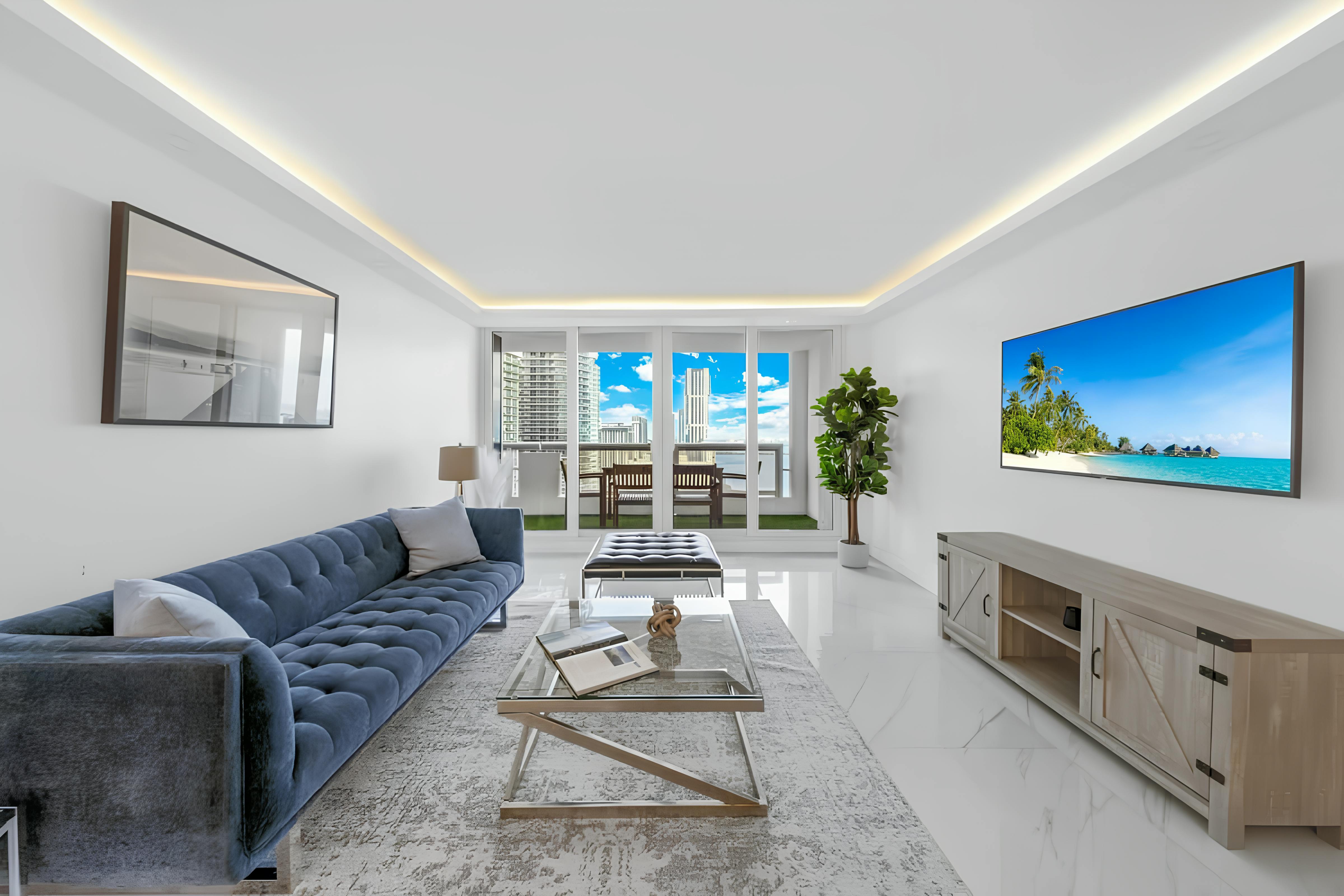 Villa Alisio Bayfront Brickell: Luxury 1-Bedroom Apartment with Hot Tub and Sea Views, Downtown Miami