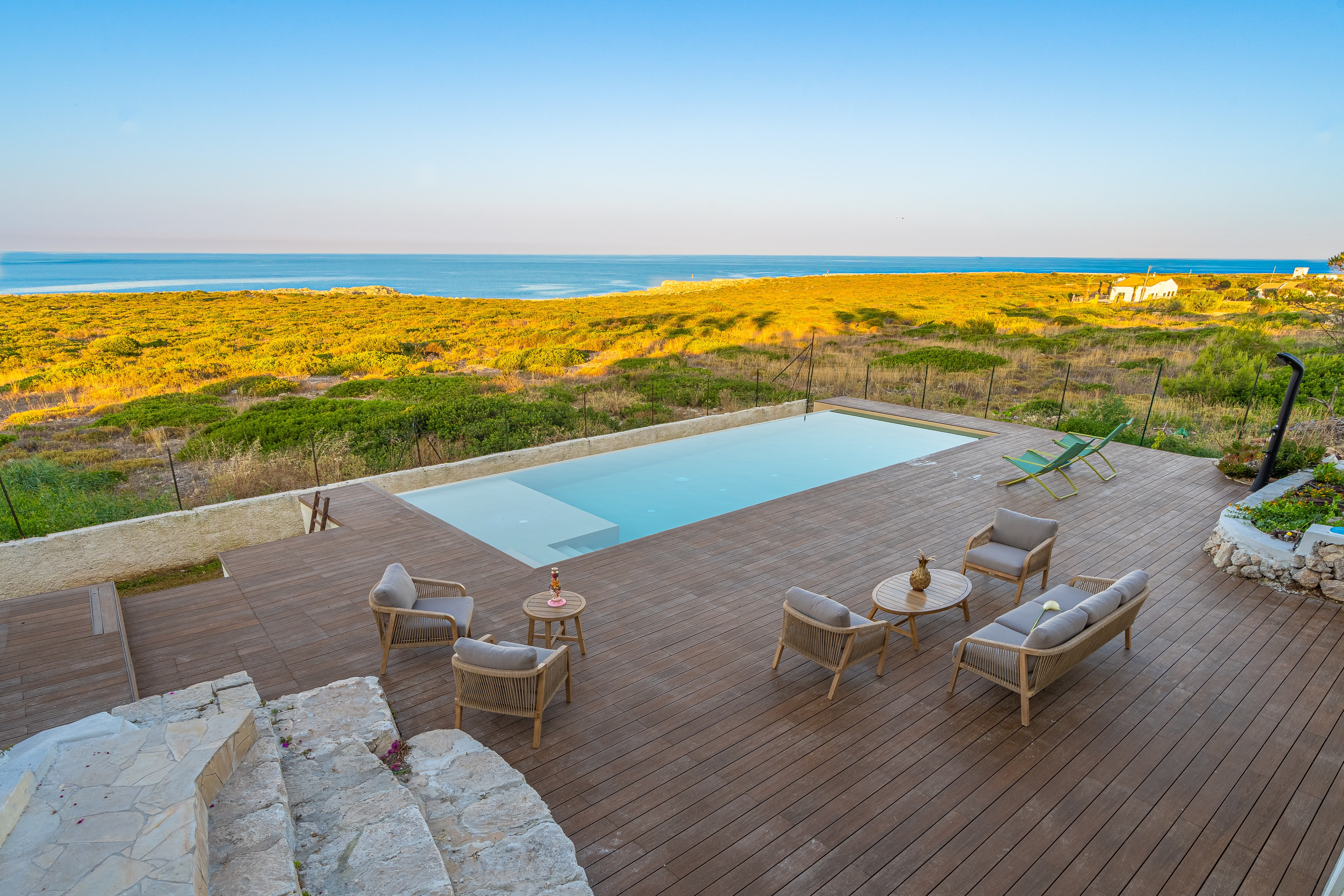 Villa Ambrato Cala Rossa Siracusa: Luxury 3-Bedroom Villa with Infinity Pool and Sea Views, Syracuse