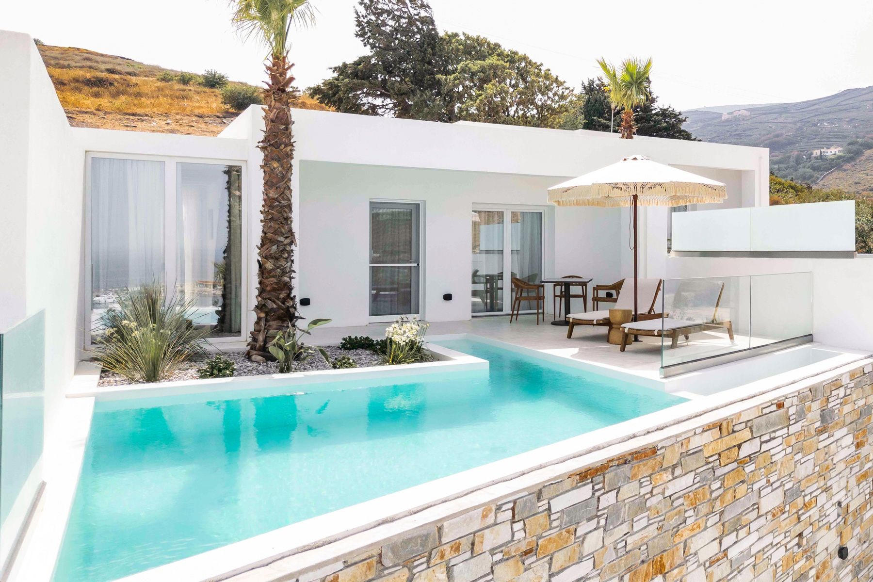 Villa Αμέθυστος Πλακούρα Andros: 1-Bedroom Seaview Villa Suite with Spa in Chora, Andros, Gre