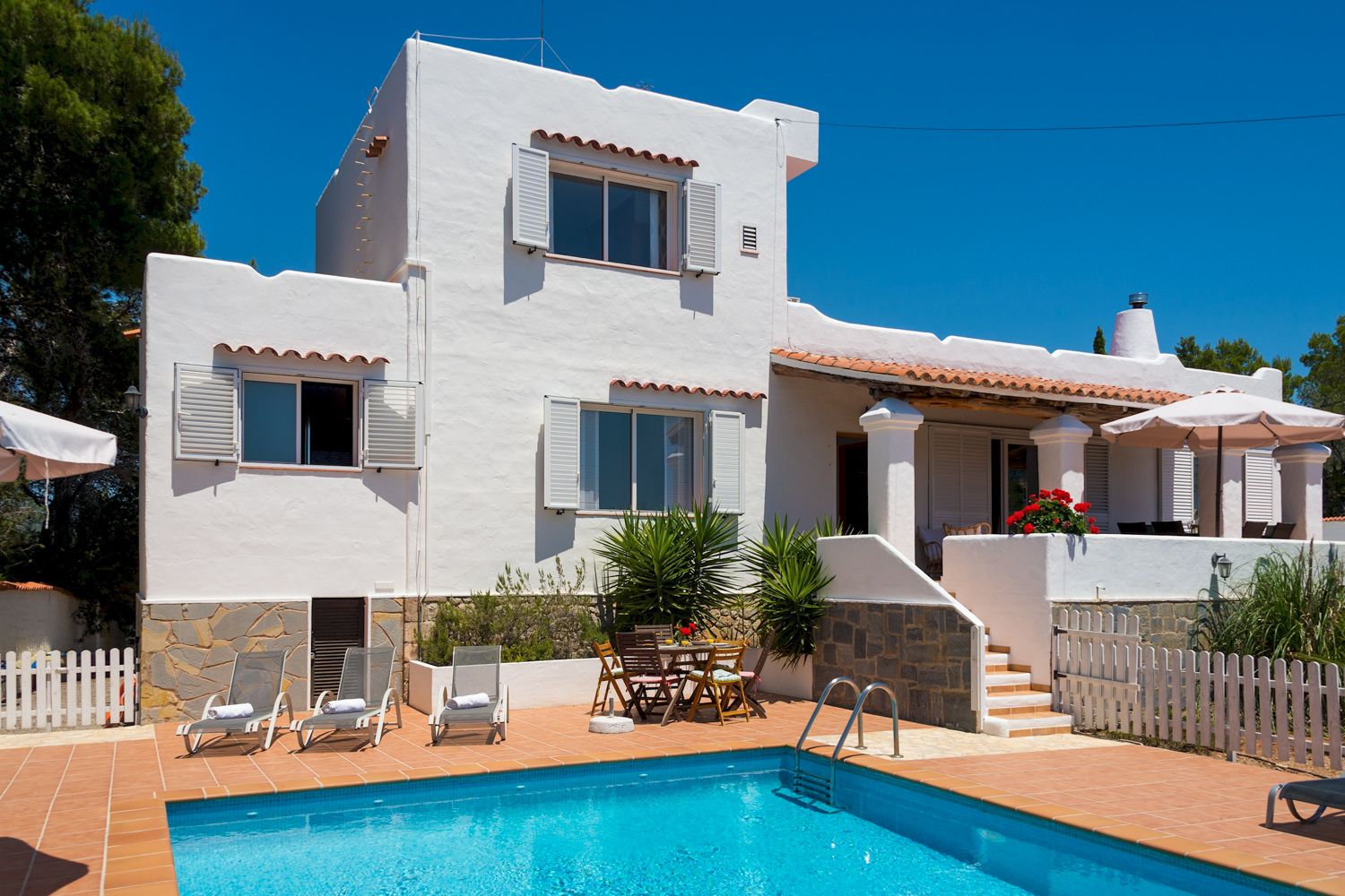 Villa Azahar Caló Portmany: 3-Bedroom Panoramic Sea View Villa with Private Pool in Sant