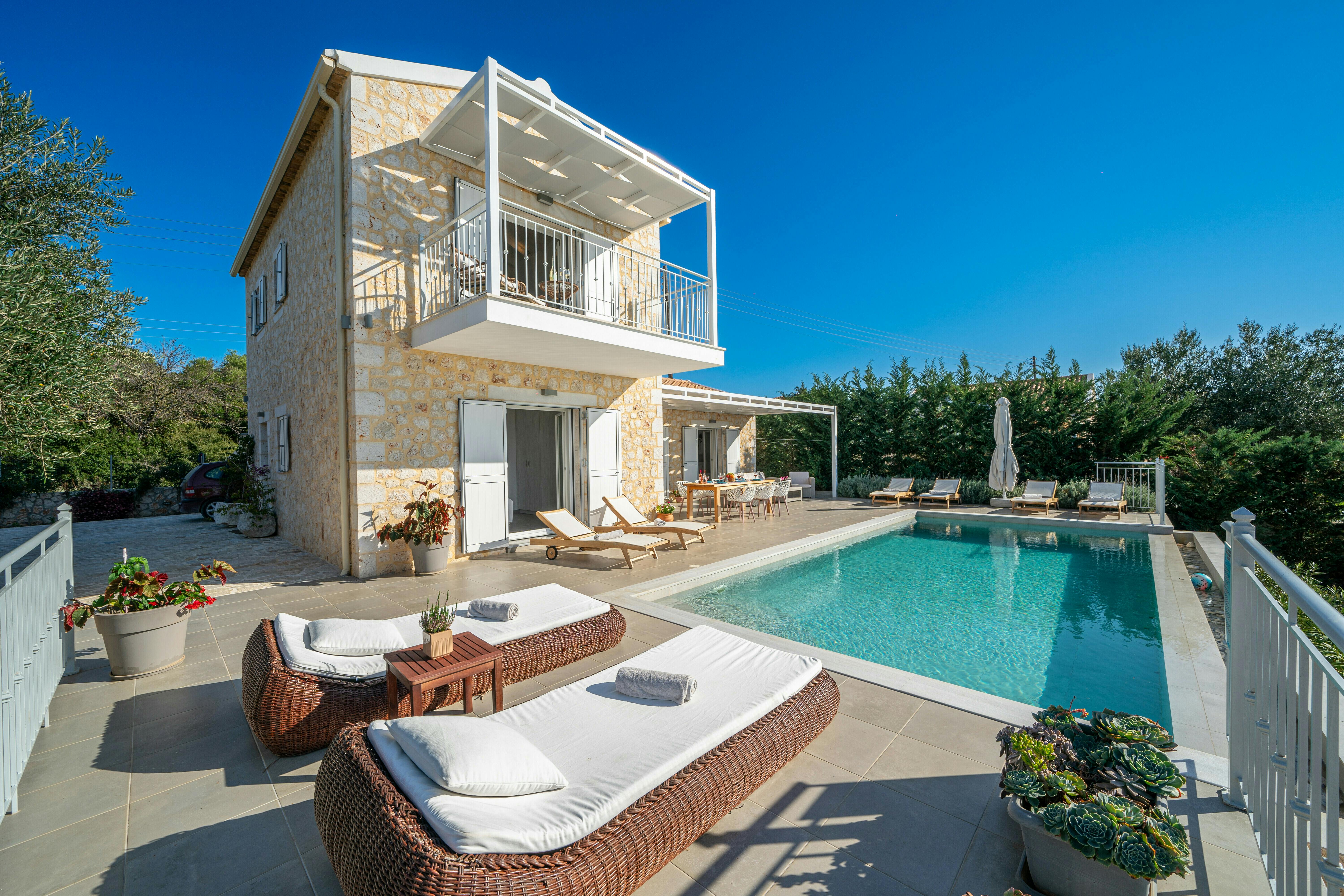 Villa Boreas Markopoulo Kefallonia: Luxury 3-Bedroom Villa with Private Pool and Sea Views, Kefallonia