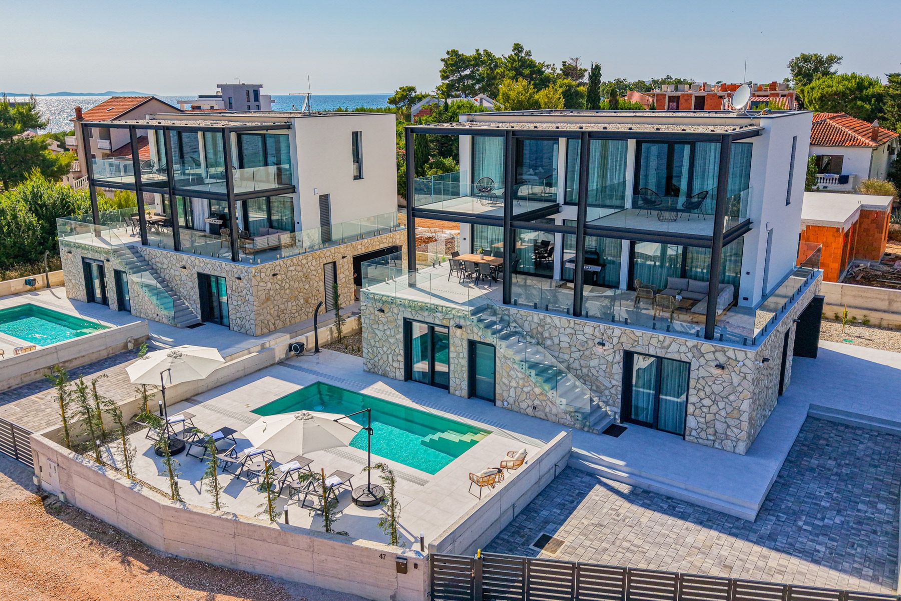 Villa Bura Diklo Zadar: 4-Bedroom Seaview Villa with Private Pool and Spa near Zadar