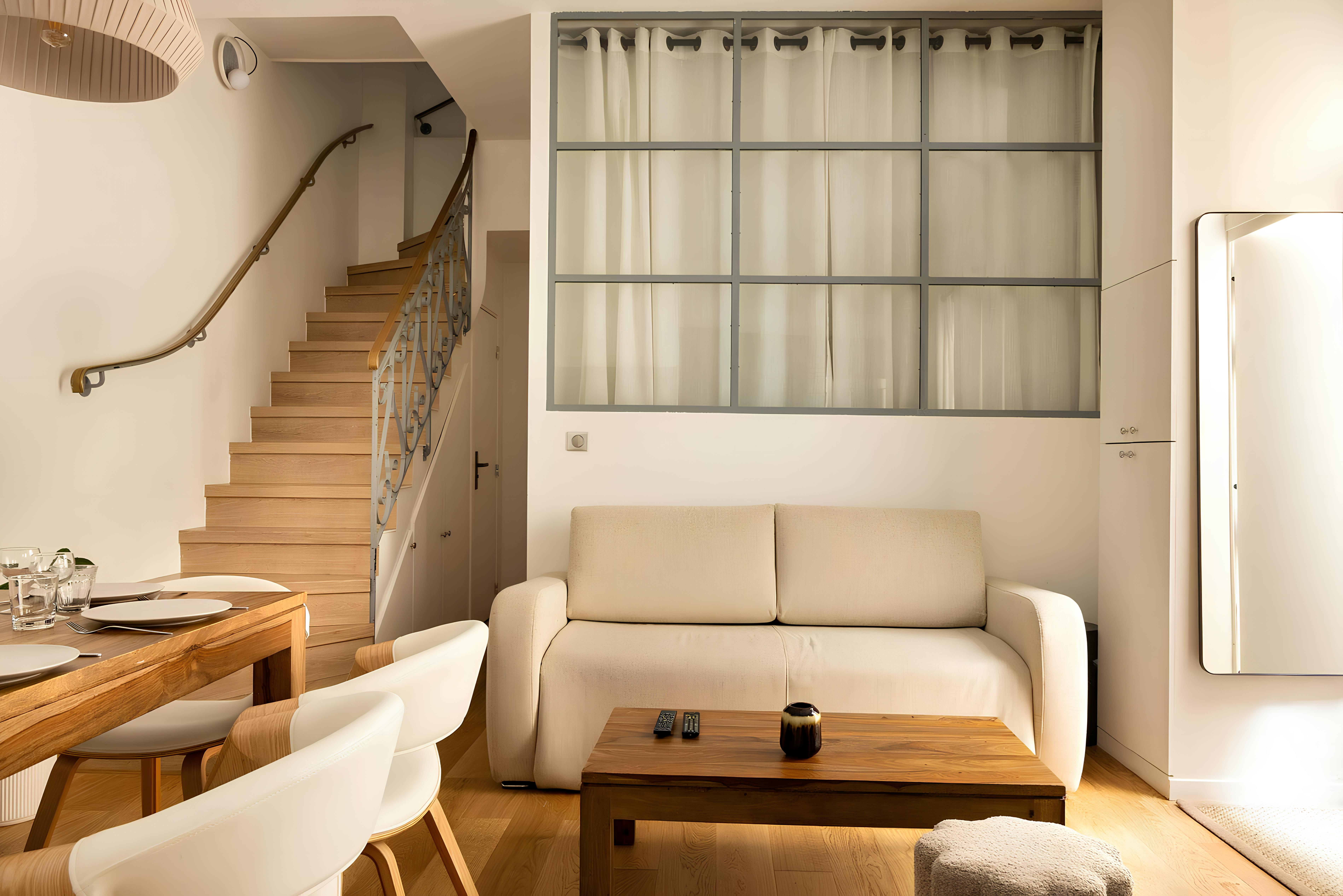 Villa Céladon Charonne Paris: Luxury 2-Bedroom Apartment with Spa Sauna in Père Lachaise Charonne