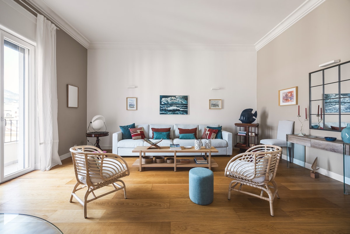 Villa Ceruleo Capo Gallo Palermo: Luxury 3-Bedroom Apartment with Spa and Air-Con, Palermo